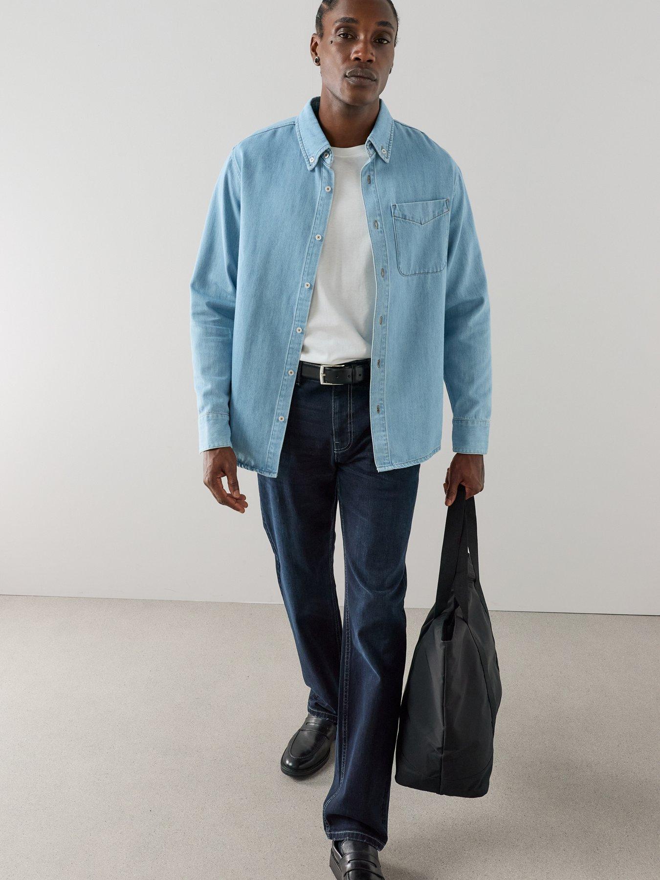 Image 5 of 7 of The Very Collection Straight Fit Jeans With Stretch - Dark Blue