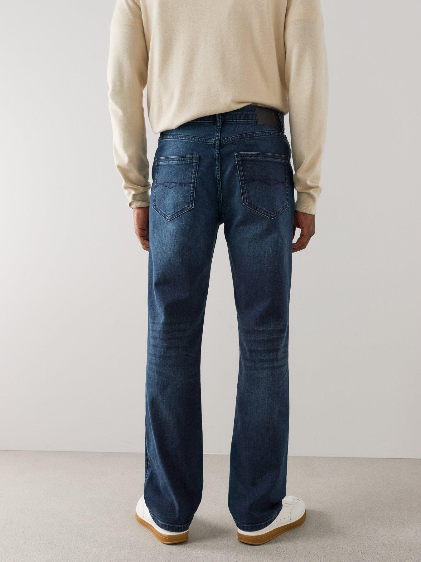 Image 2 of 7 of The Very Collection Straight Leg Jeans With Stretch - Dark Blue