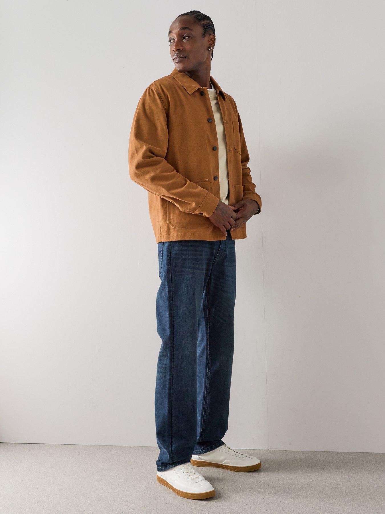 Image 6 of 7 of The Very Collection Straight Leg Jeans With Stretch - Dark Blue