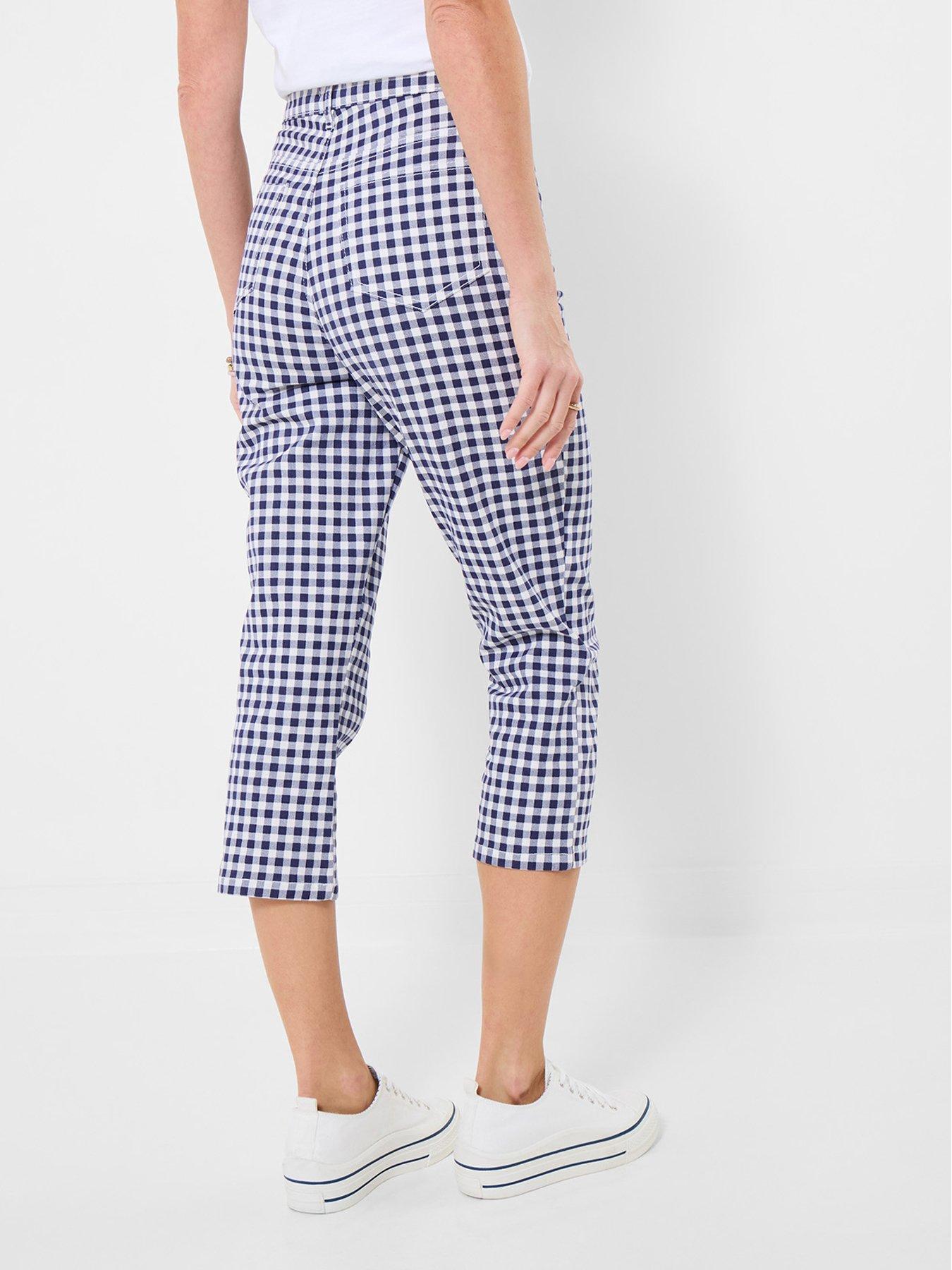 Image 2 of 5 of Joe Browns Penelope Gingham Capri Pants - Blue