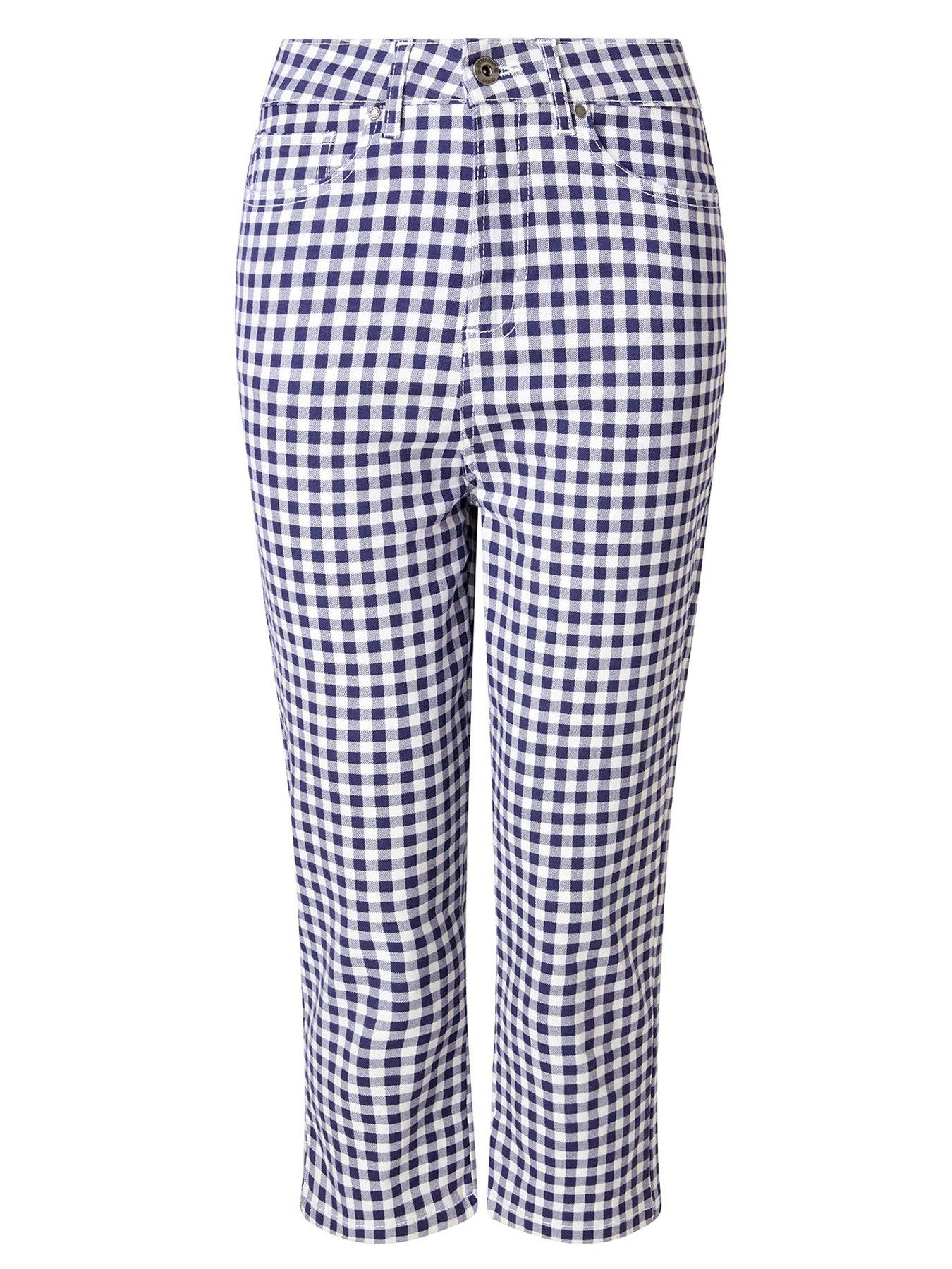 Image 5 of 5 of Joe Browns Penelope Gingham Capri Pants - Blue