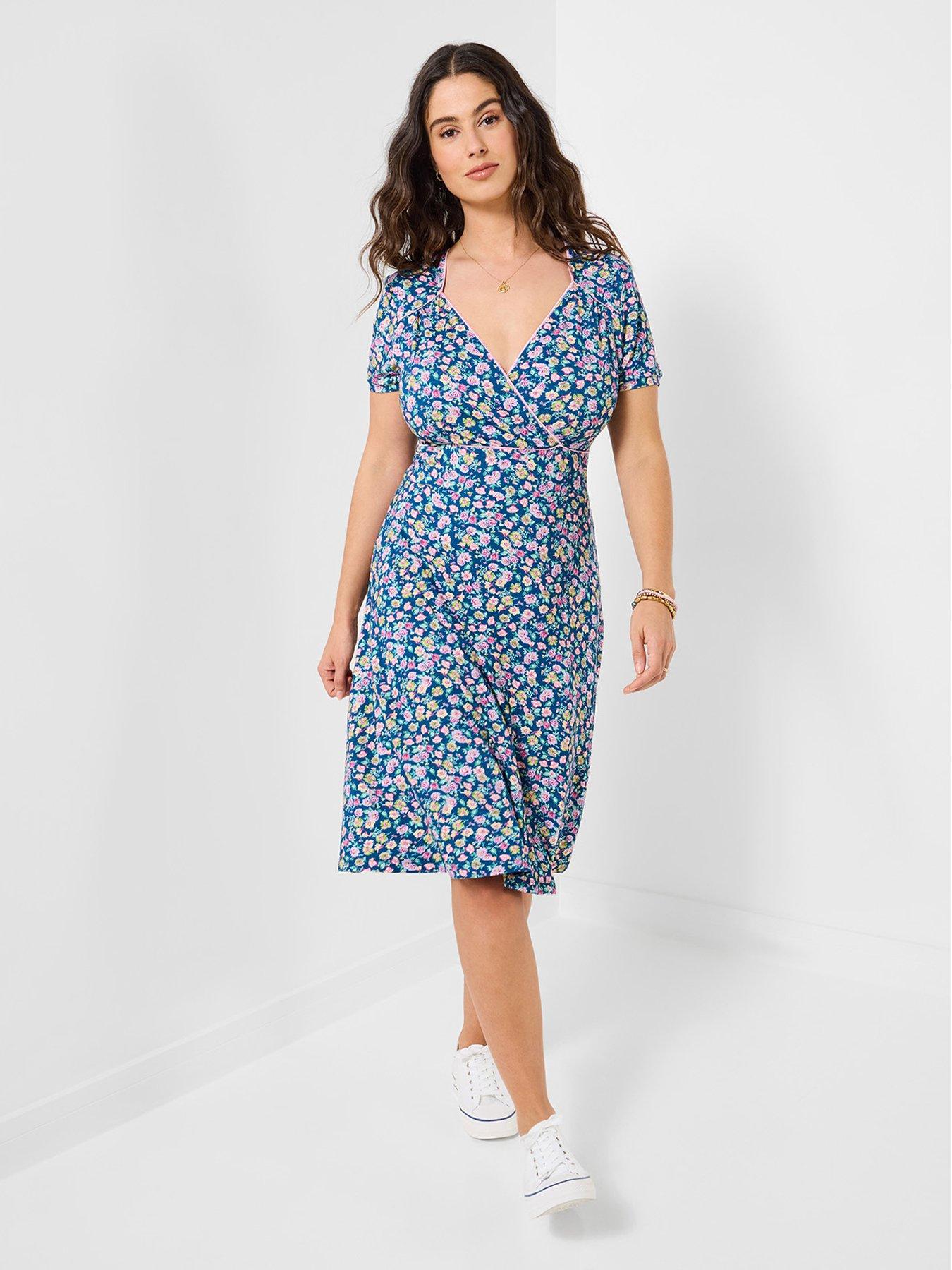 Joe Browns Ditsy Daydreams Jersey Dress - Blue
