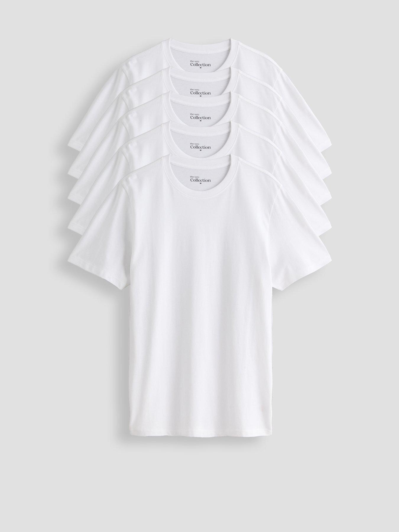 The Very Collection 5 Pack Essential T-Shirts - White