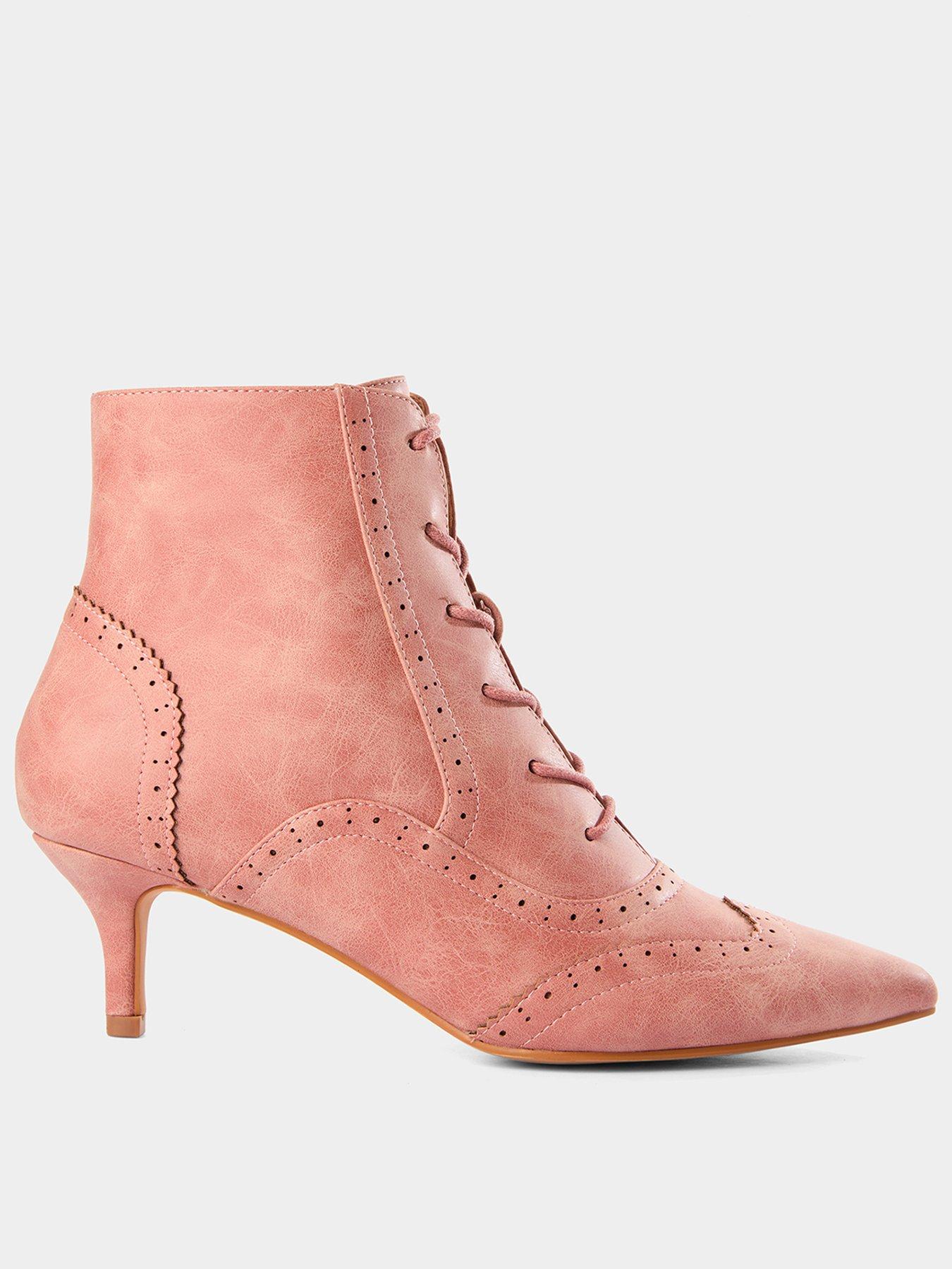  image of joe-browns-kitty-lace-up-boots-pink