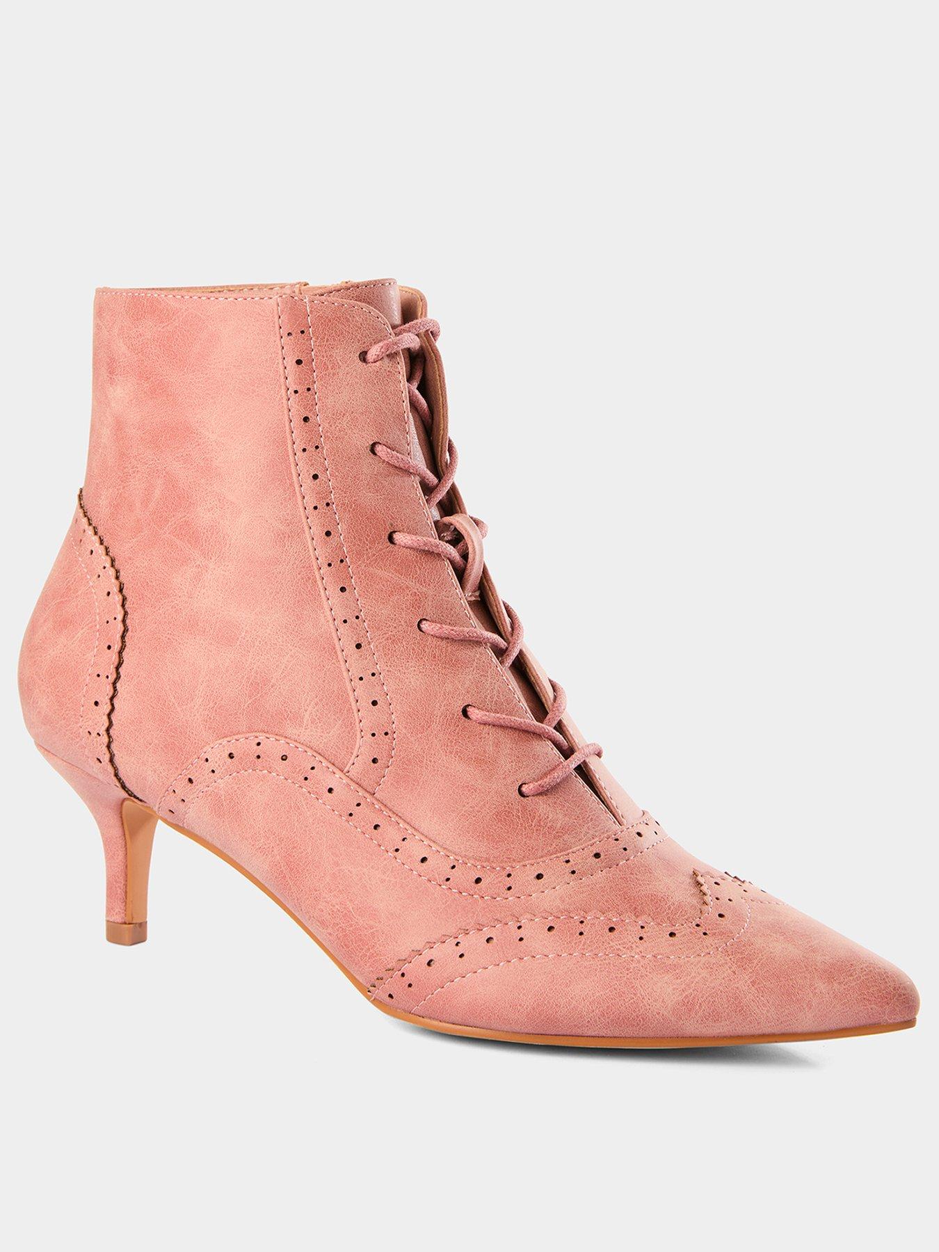  image of joe-browns-kitty-lace-up-boots-pink