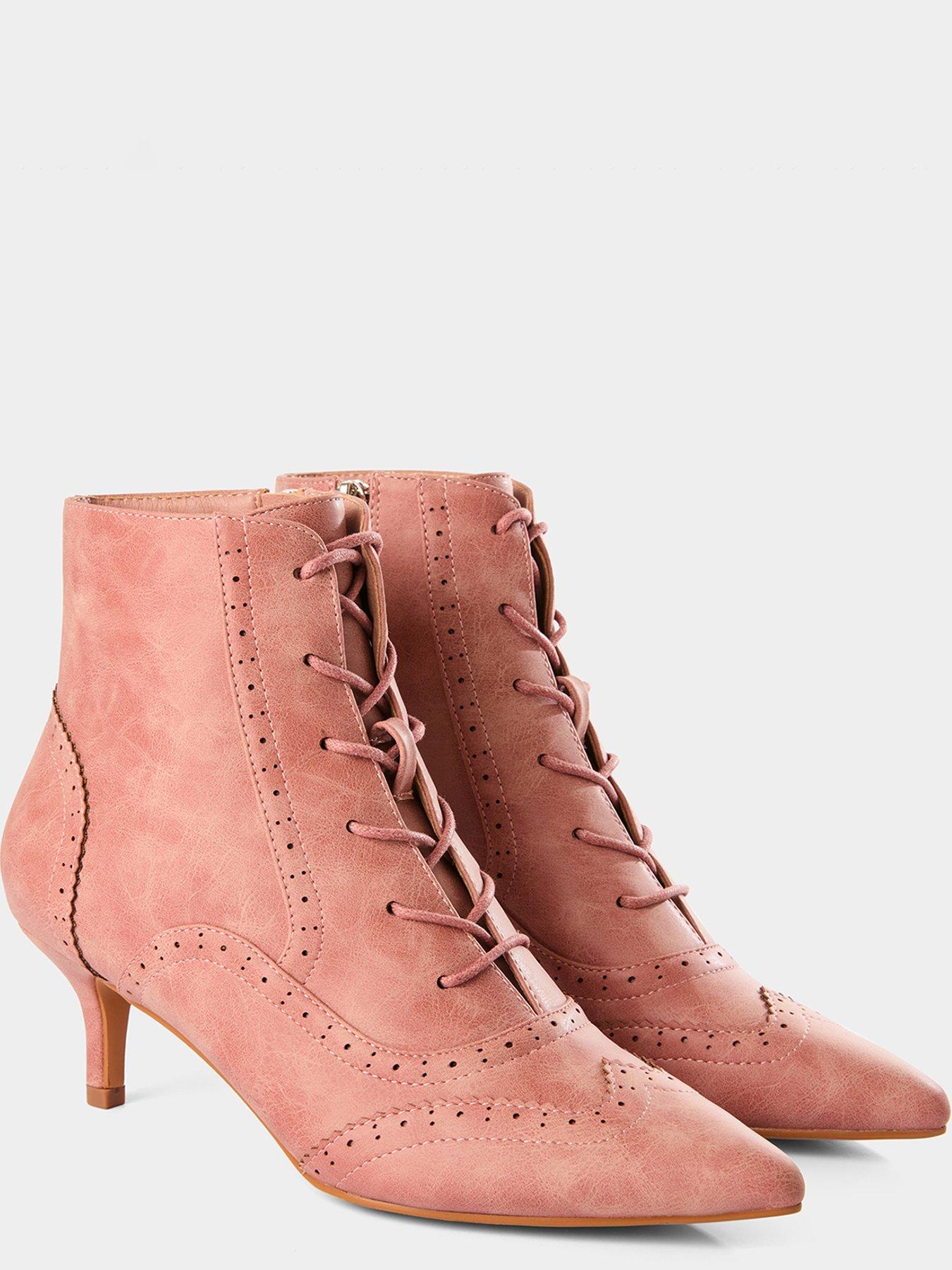  image of joe-browns-kitty-lace-up-boots-pink