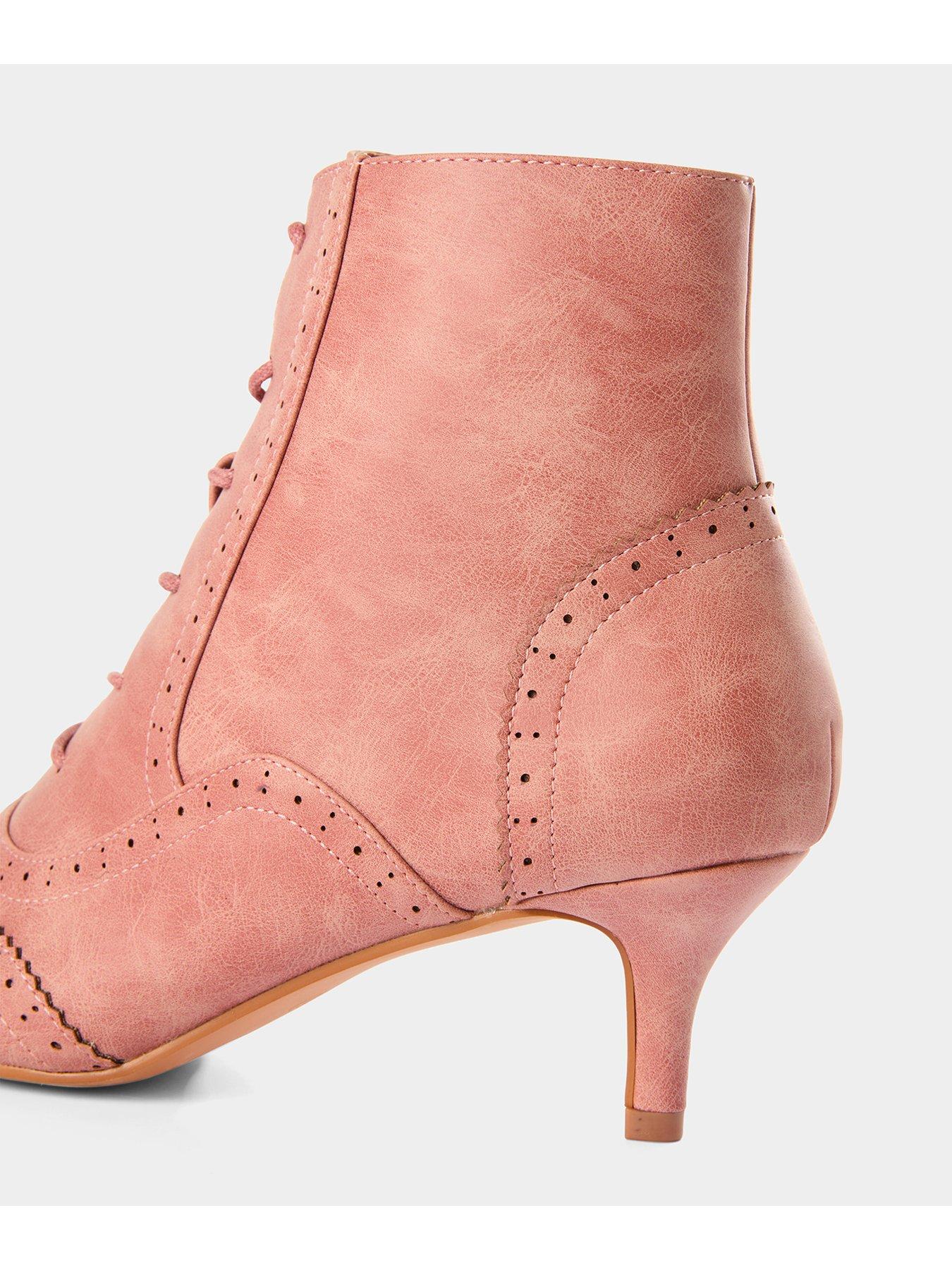  image of joe-browns-kitty-lace-up-boots-pink