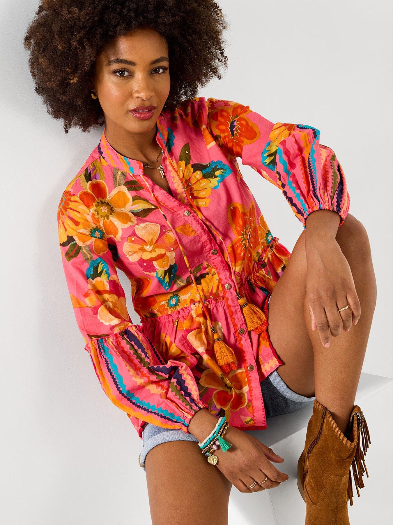 Image 3 of 6 of Joe Browns Sunshine Days Printed Top - Pink
