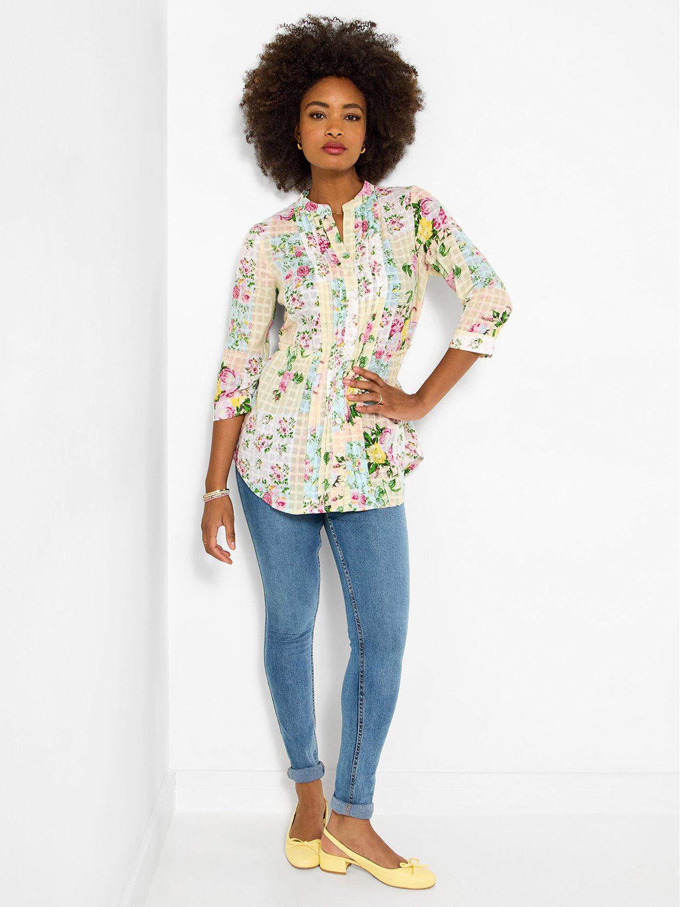 Image 3 of 5 of Joe Browns Perfectly Patchwork Printed Cotton Blouse - Multi