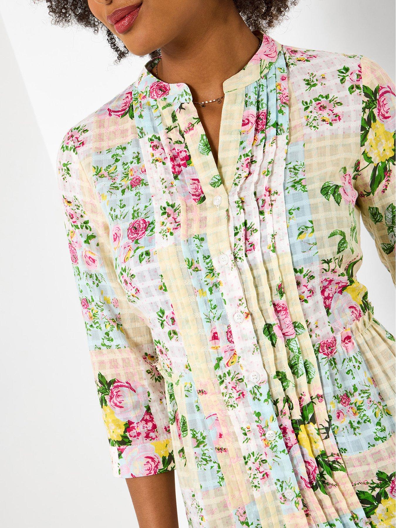 Image 4 of 5 of Joe Browns Perfectly Patchwork Printed Cotton Blouse - Multi