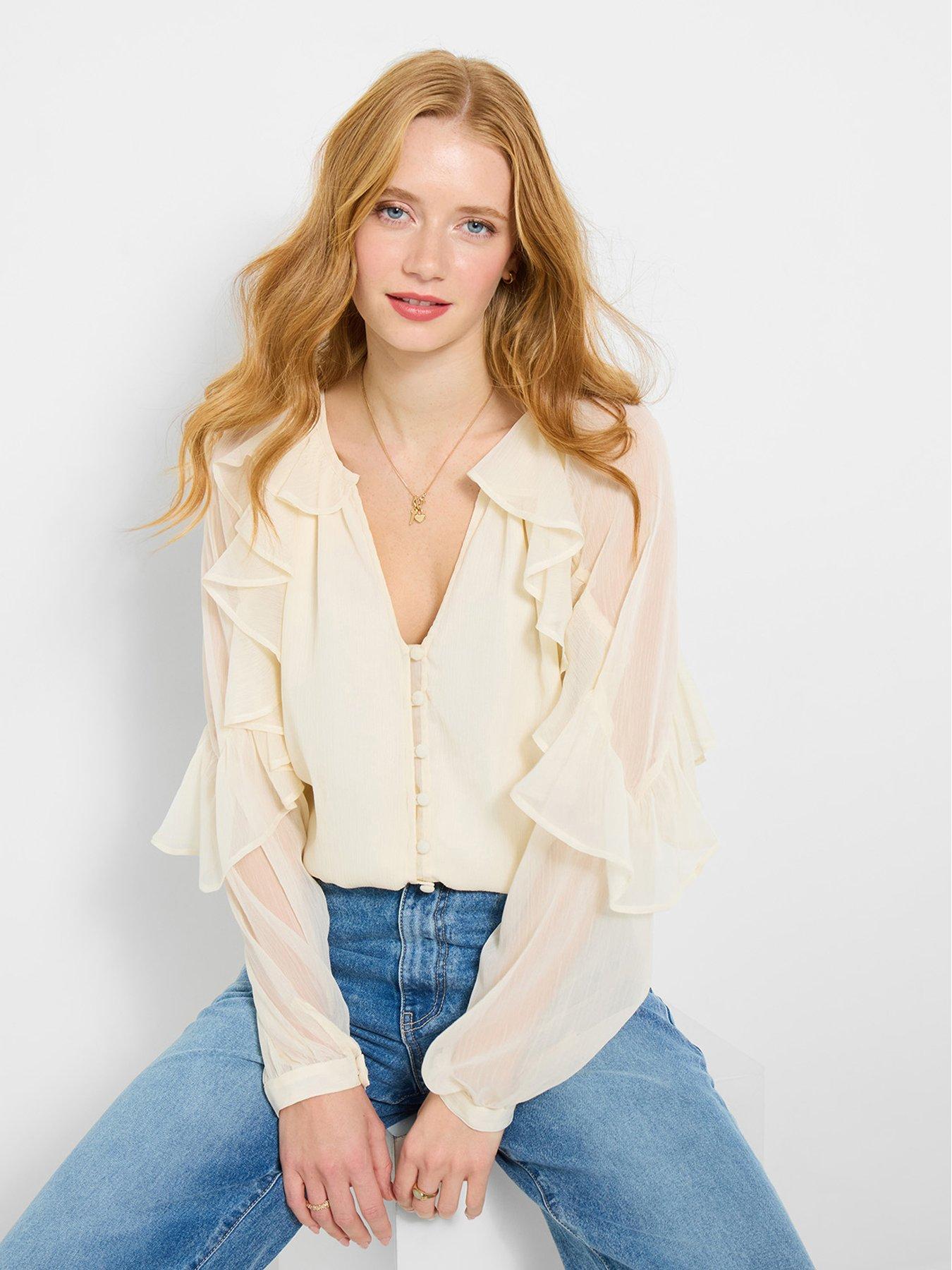 Joe Browns Romantic Ruffles Blouse - Cream
