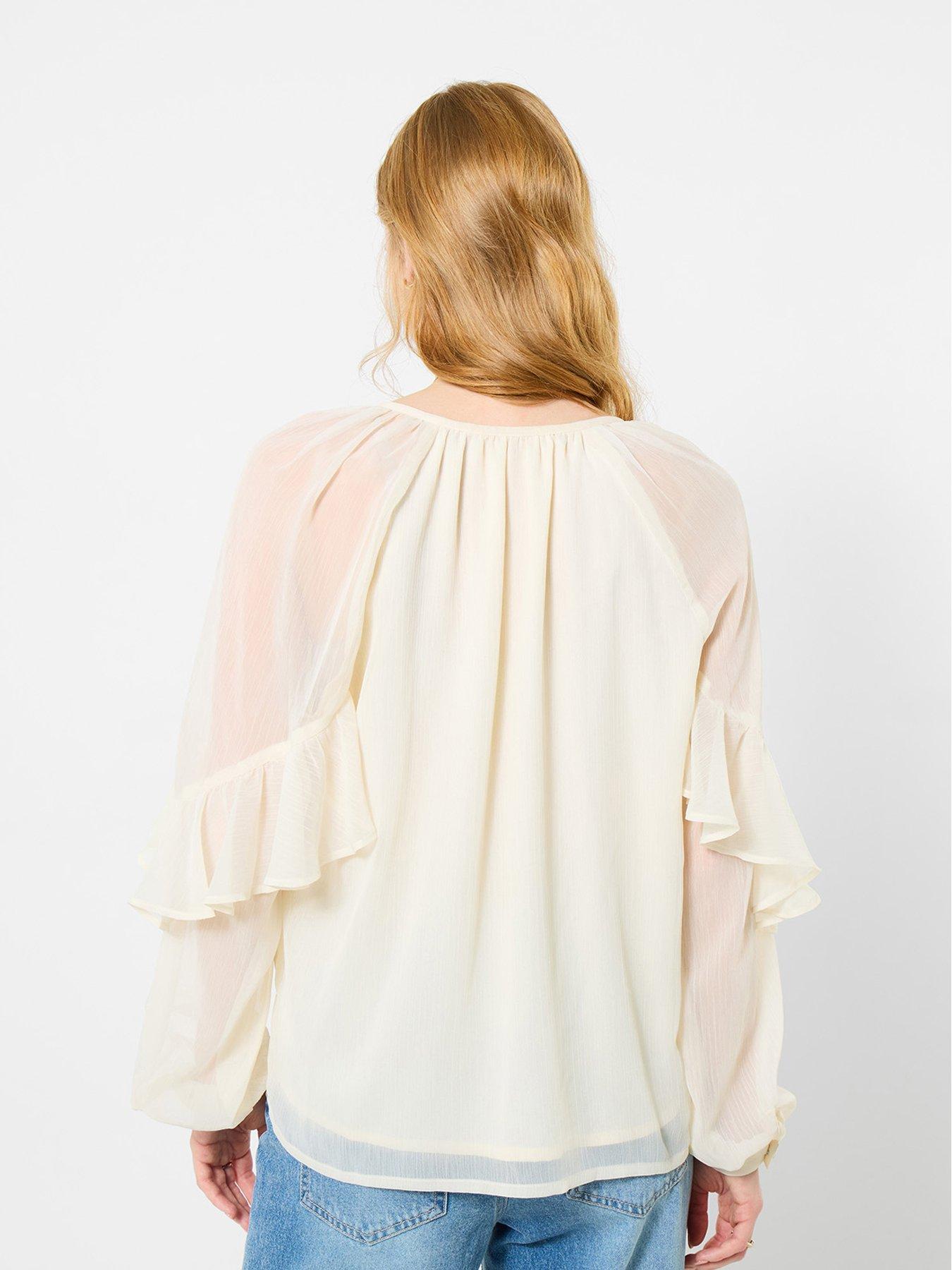  image of joe-browns-romantic-ruffles-blouse-cream