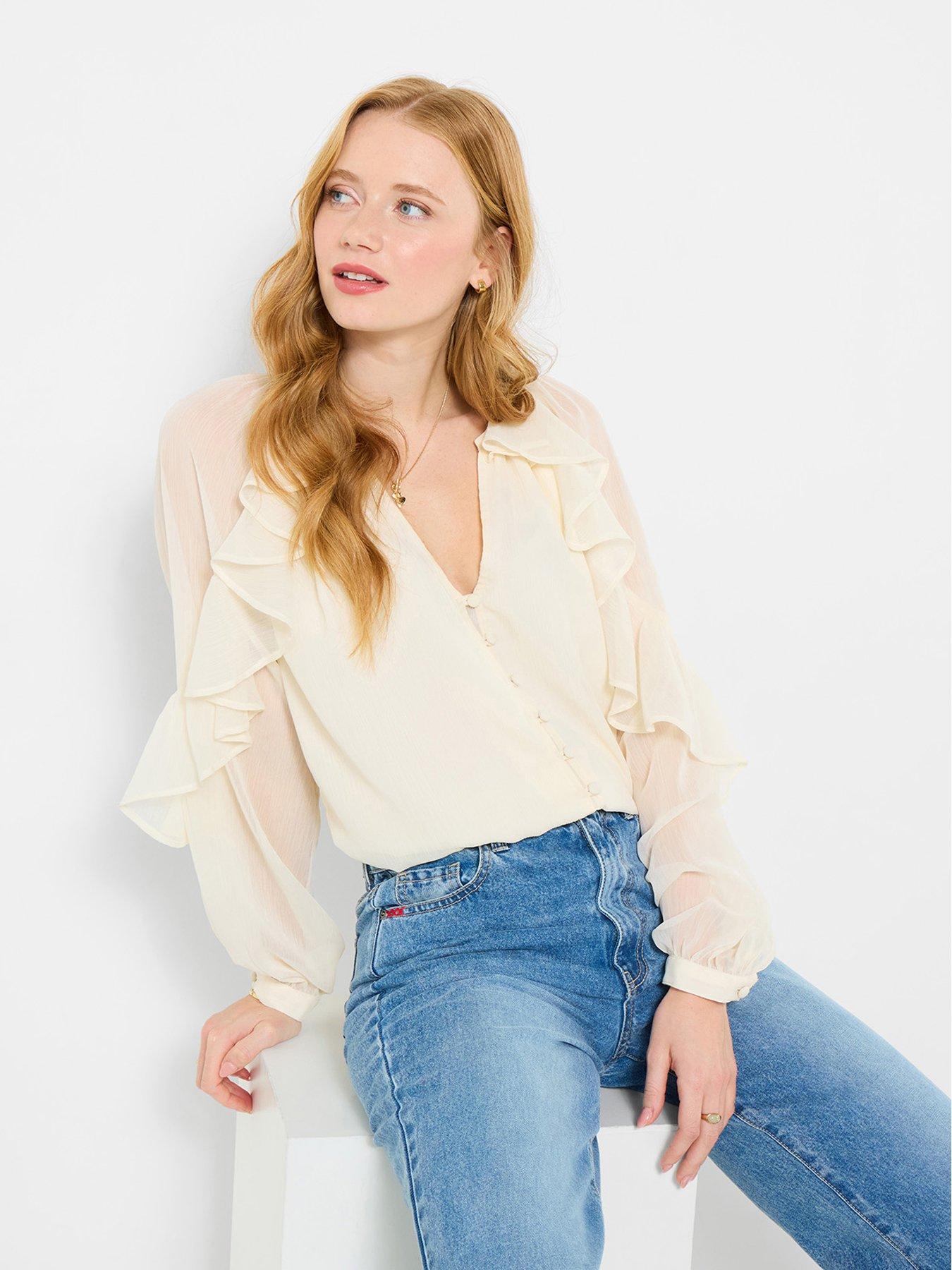  image of joe-browns-romantic-ruffles-blouse-cream