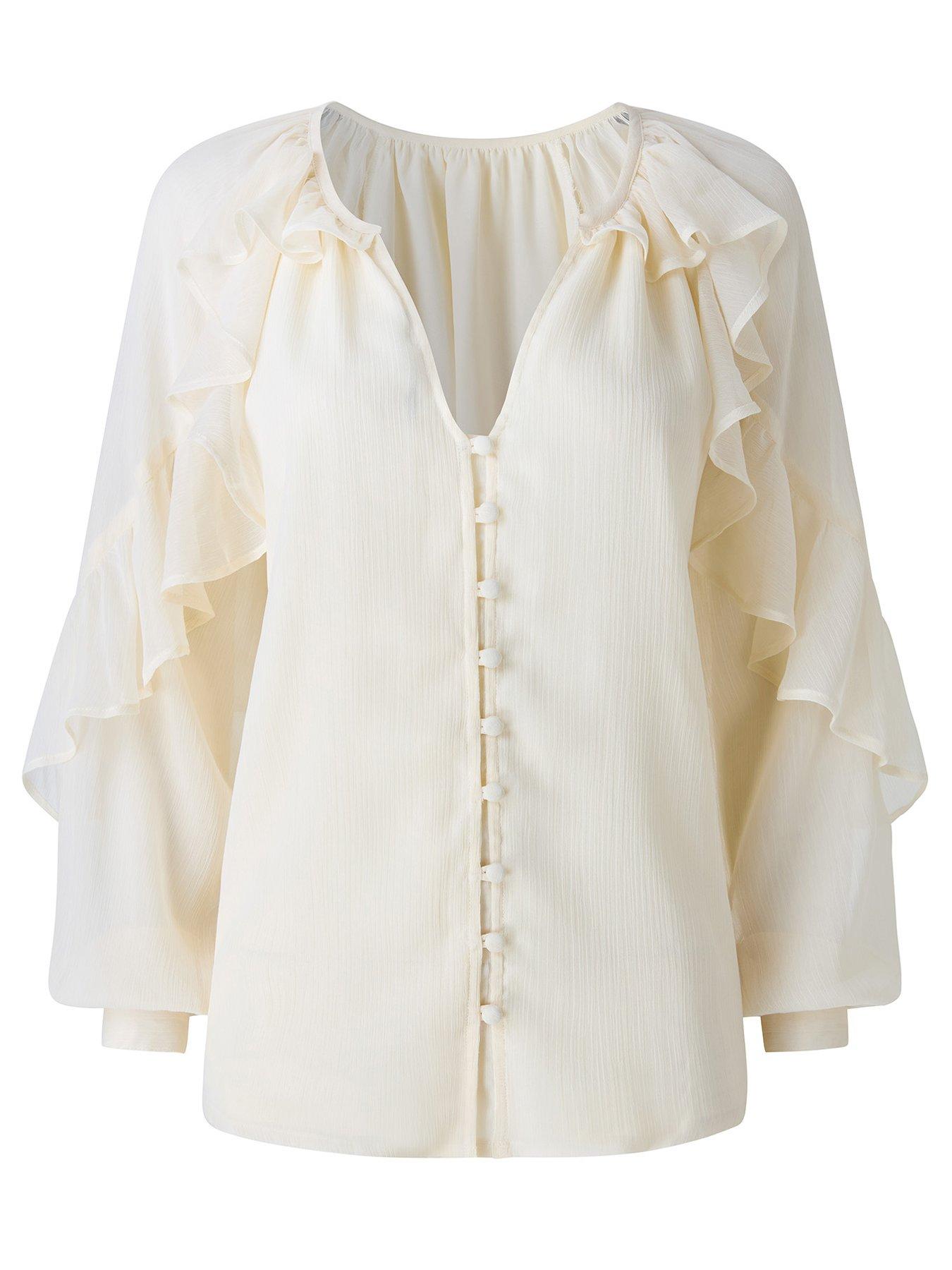  image of joe-browns-romantic-ruffles-blouse-cream