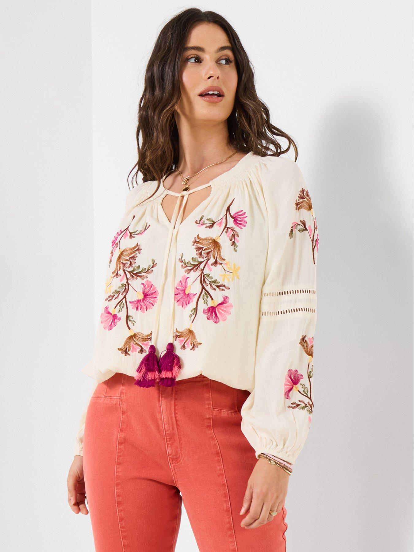 Image 1 of 6 of Joe Browns Sunset Skies Peasant Top - Cream