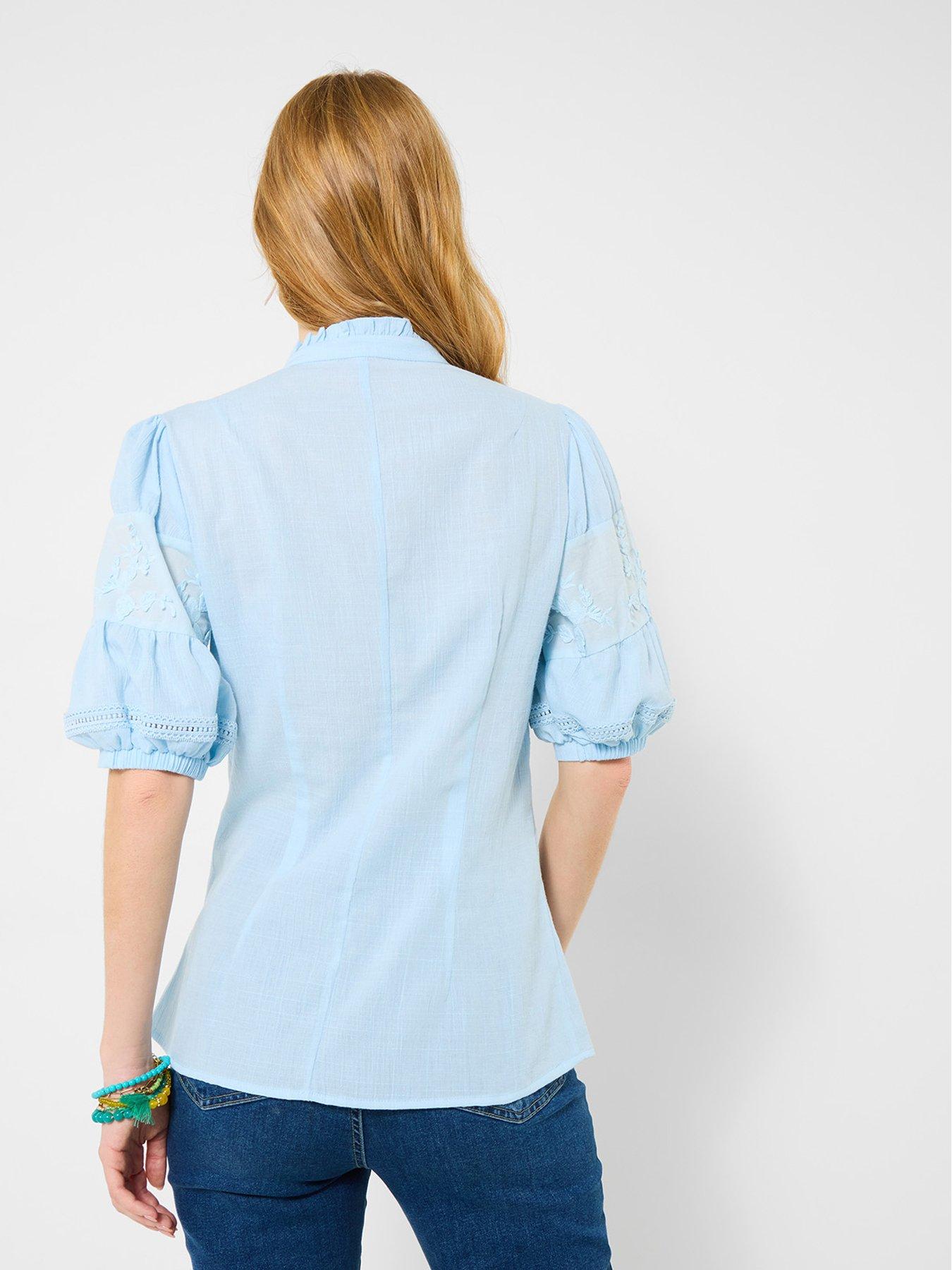 image of joe-browns-patsy-embroidered-blouse-blue