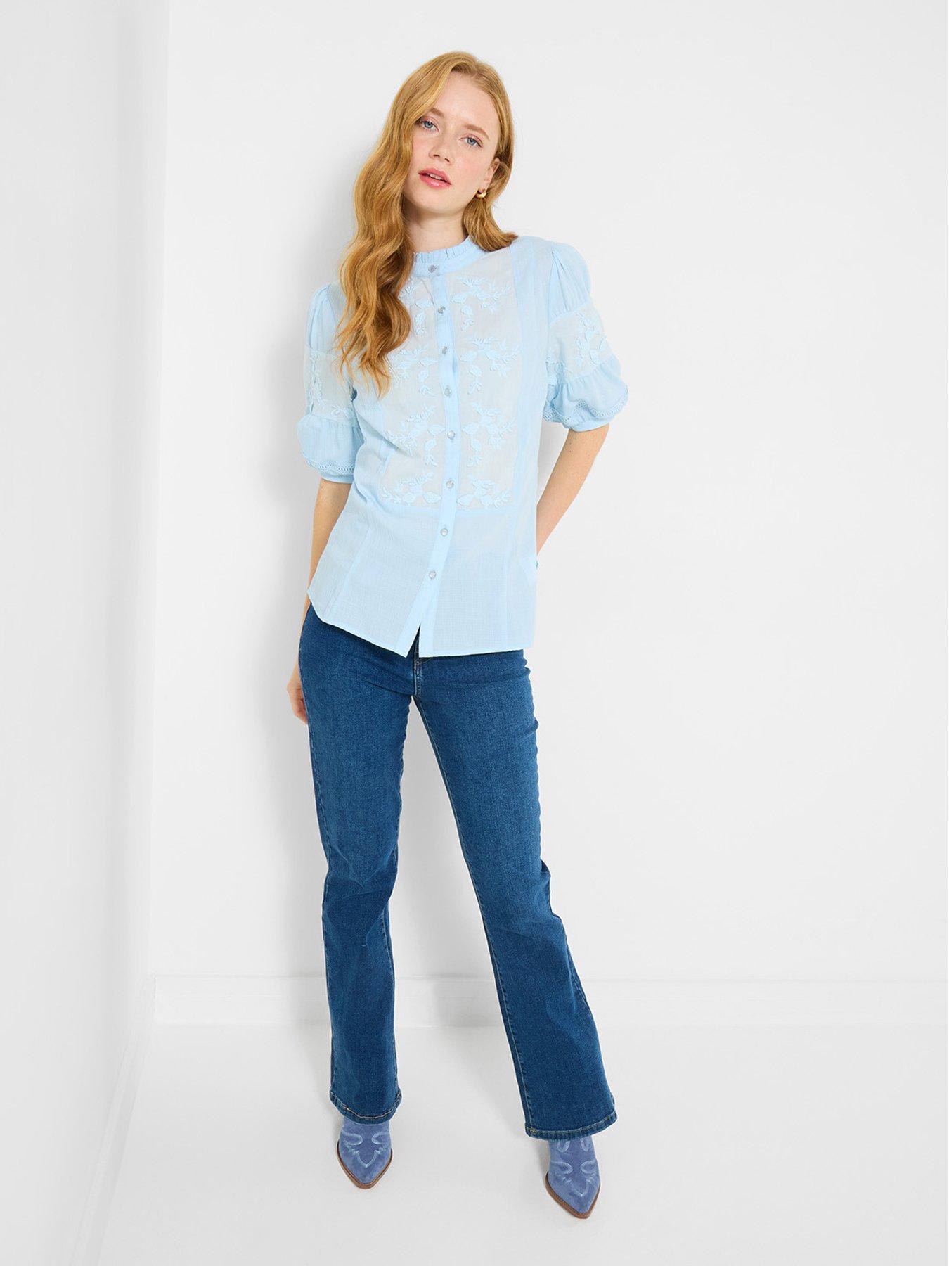  image of joe-browns-patsy-embroidered-blouse-blue