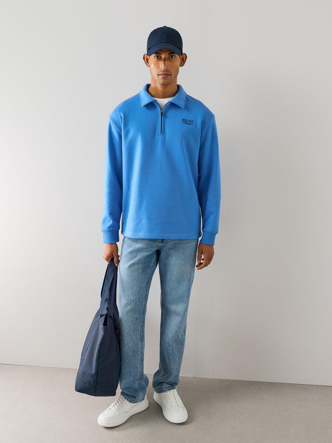 Image 1 of 7 of The Very Collection Straight Fit Jeans With Stretch - Light Blue