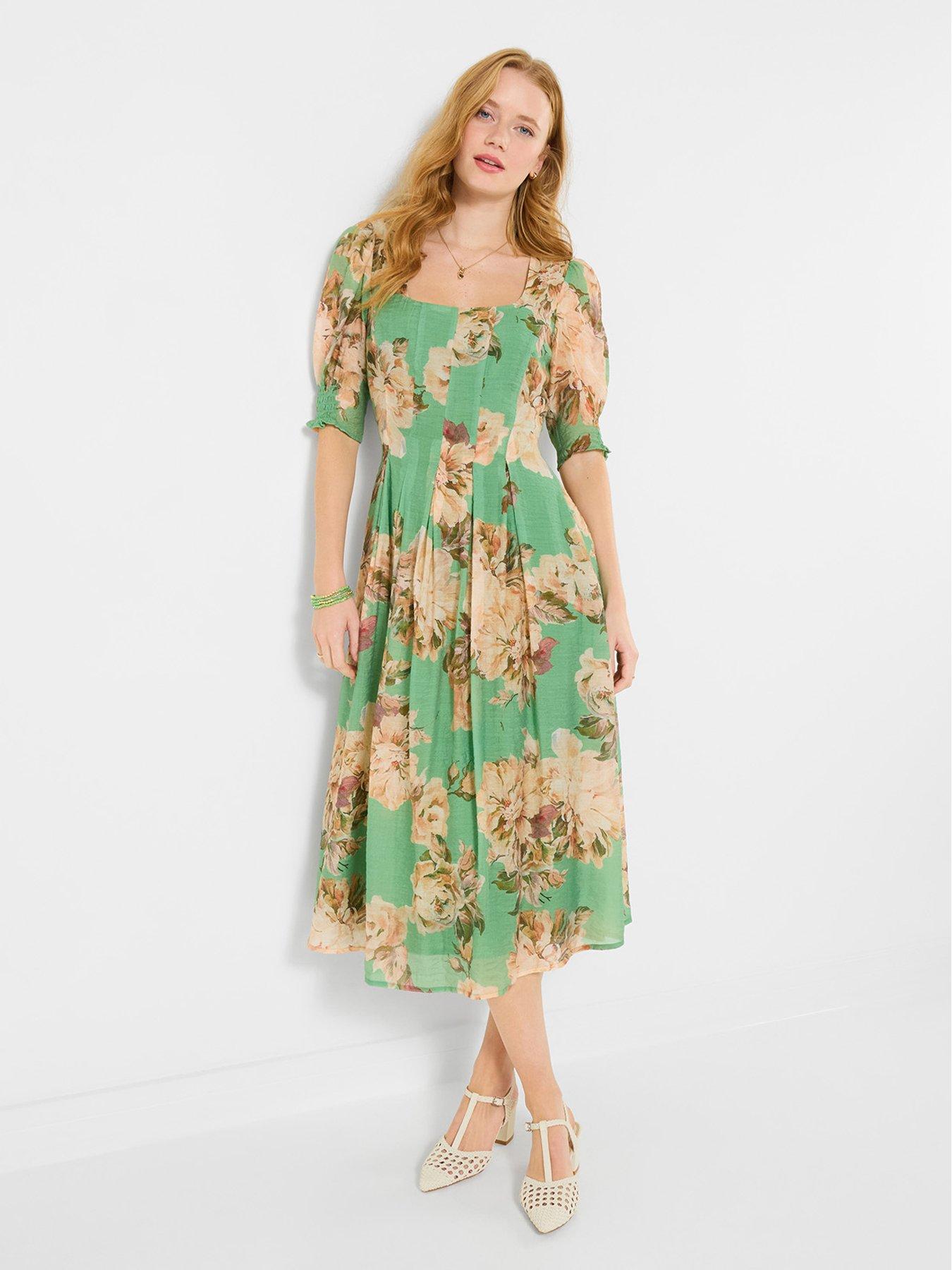 Joe Browns Betsy Floral Dress - Green