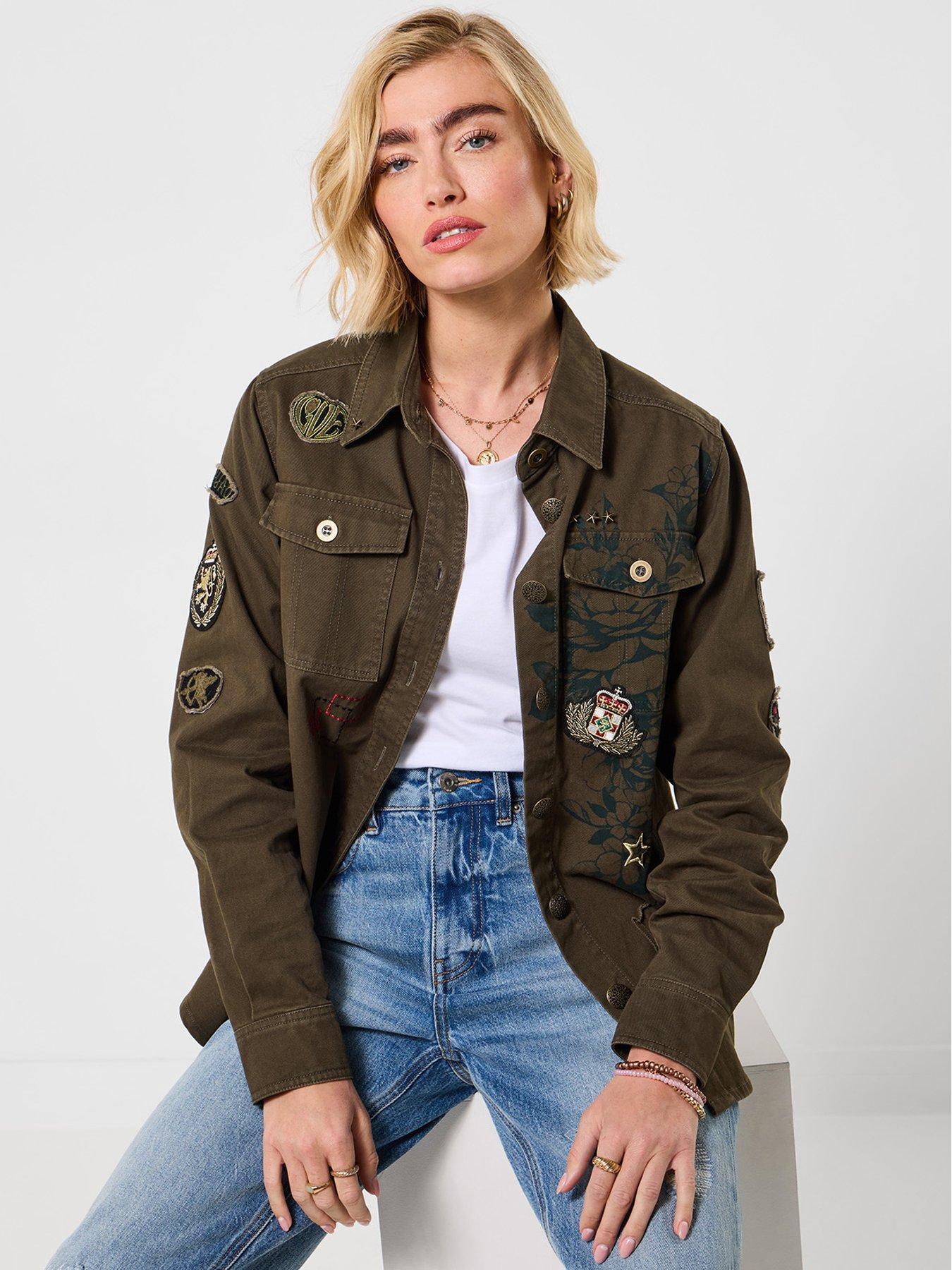 Joe Browns Lexie Boutique Badged Shirt - Khaki Green