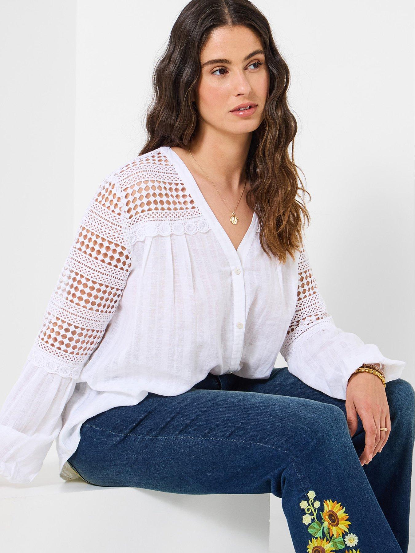 Joe Browns Laura Linen Blend Blouse - White