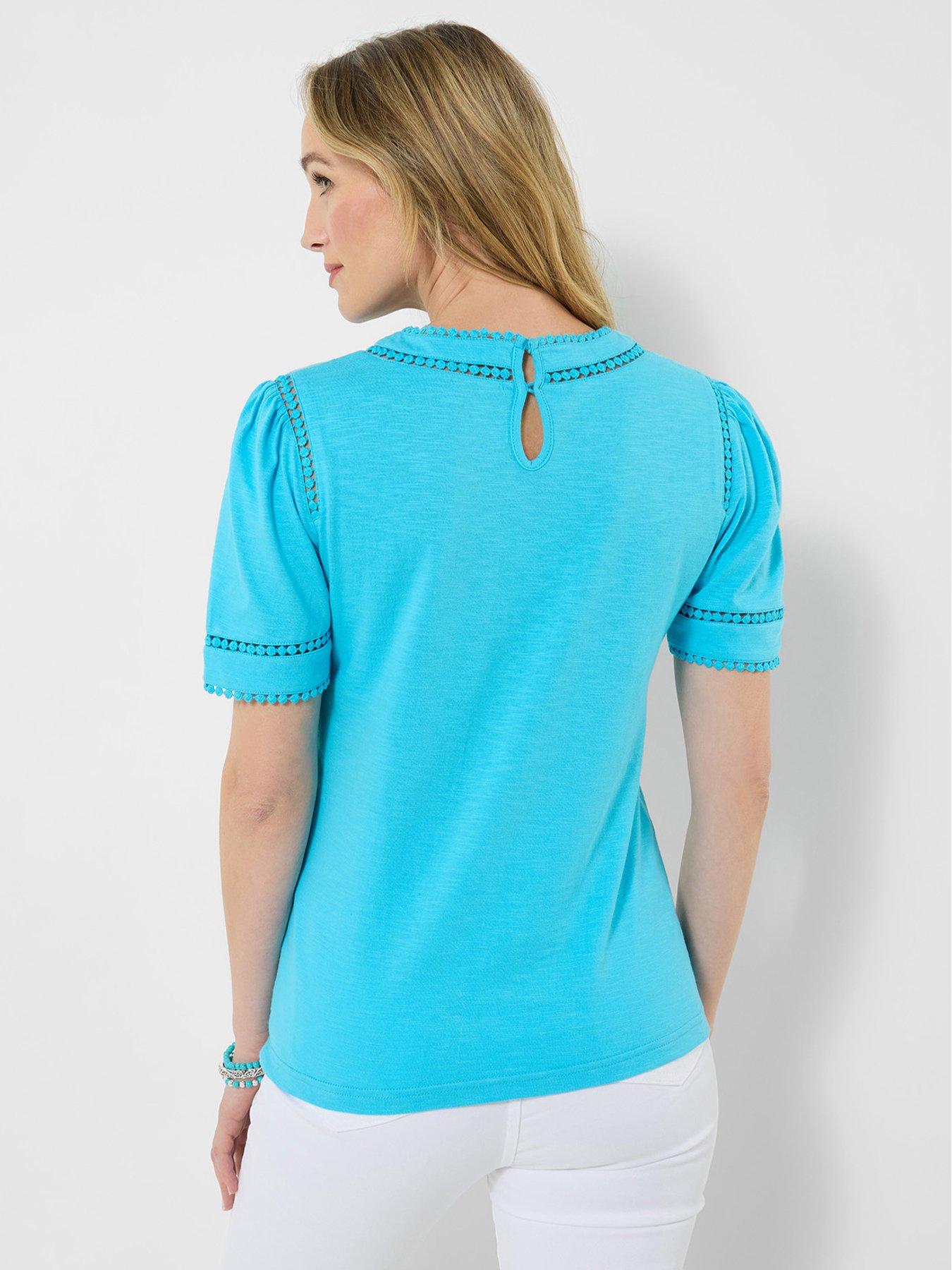 Image 2 of 5 of Joe Browns Flora Trim Insert T-Shirt - Blue