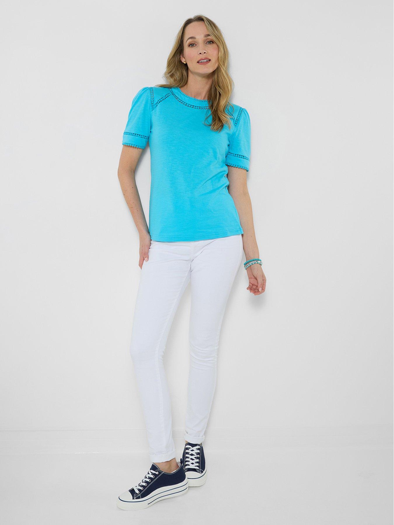 Image 3 of 5 of Joe Browns Flora Trim Insert T-Shirt - Blue
