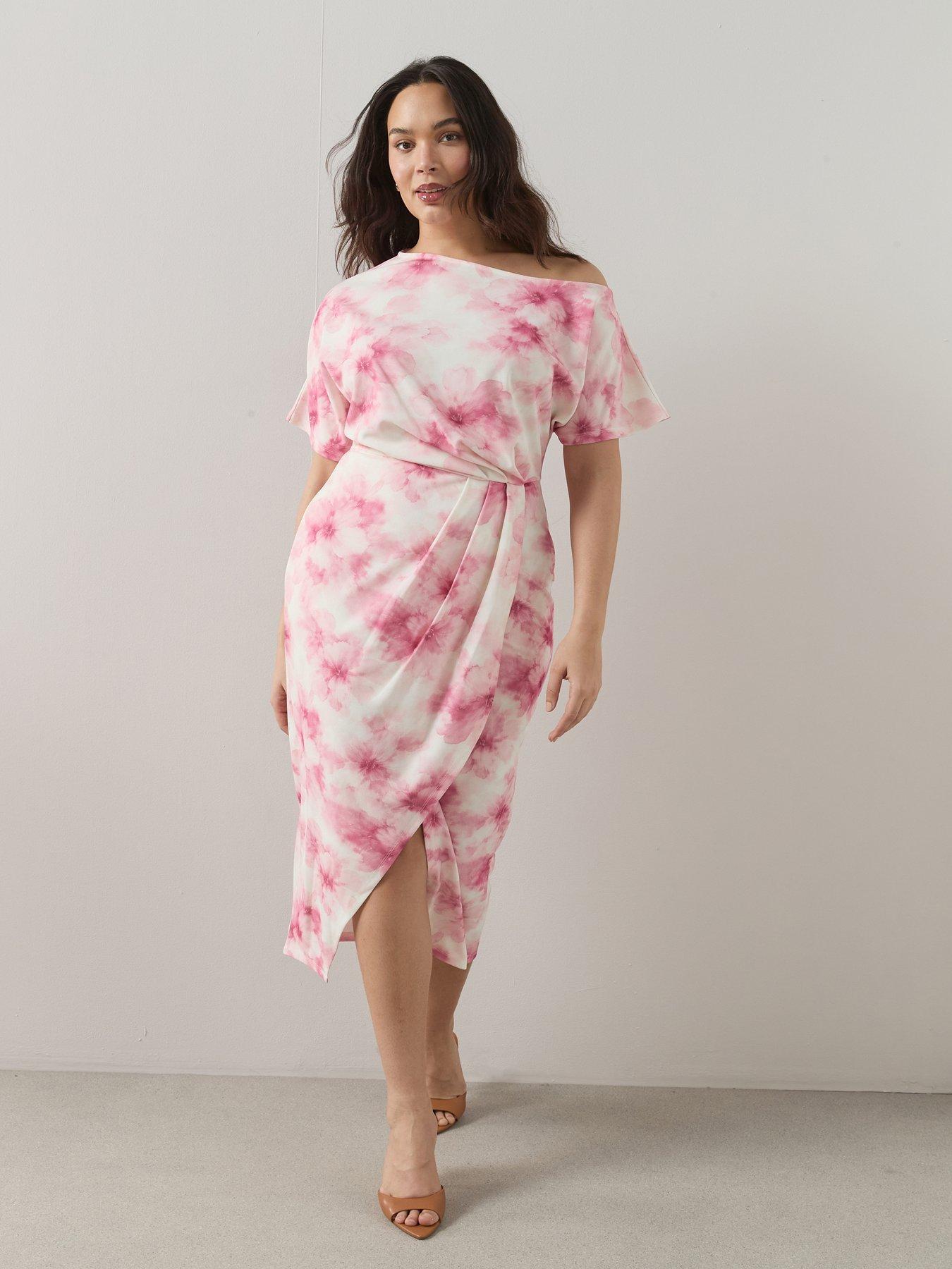 The Very Collection Curve Off The Shoulder Drape Midi Dress