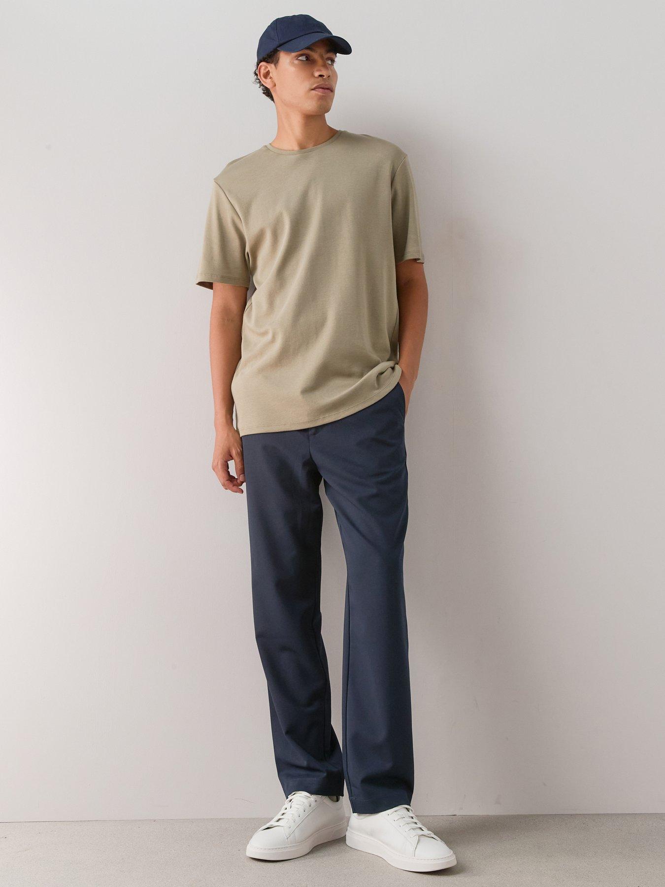 The Very Collection Elasticated Waist Smart Trousers - Navy