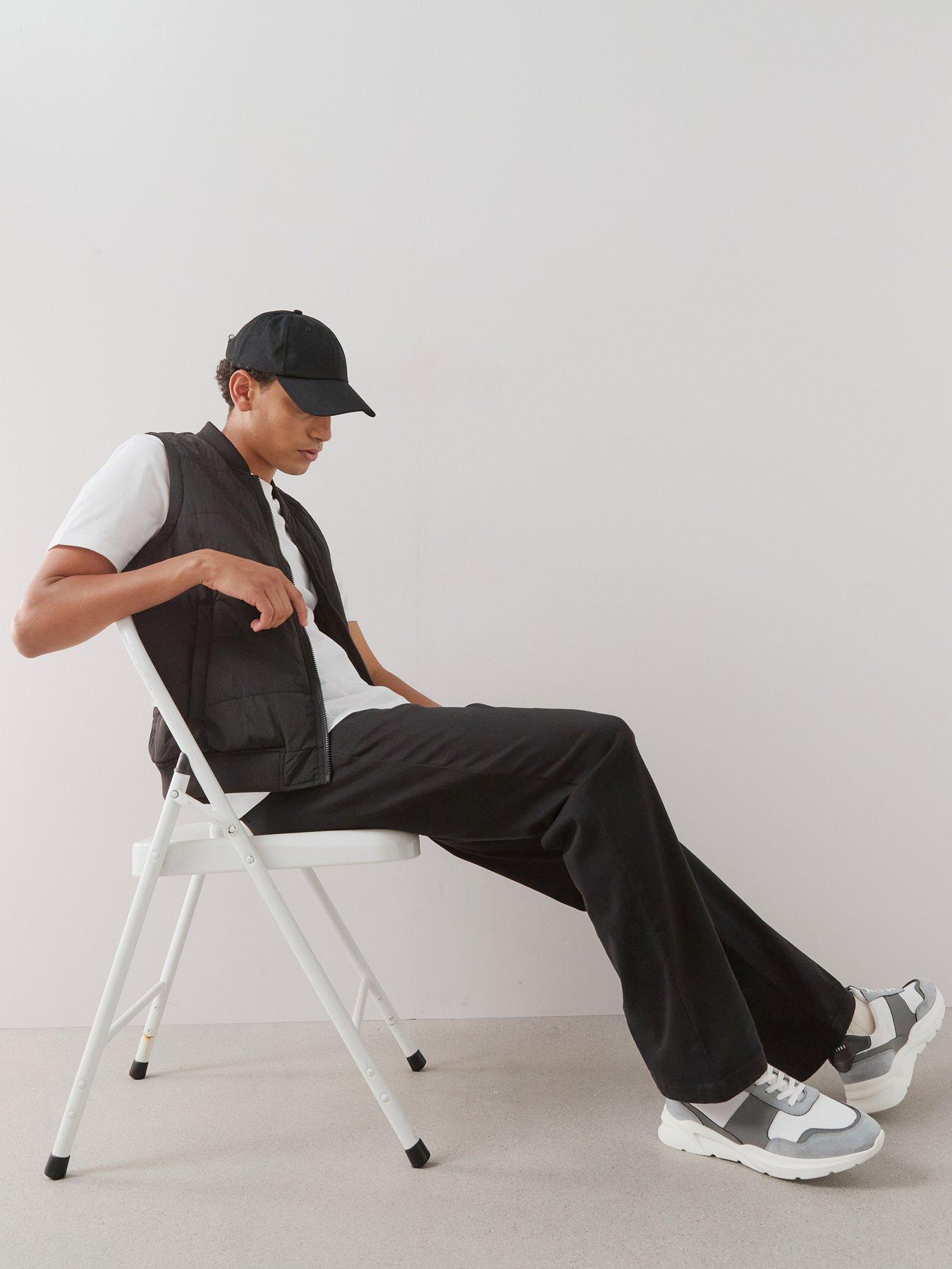 The Very Collection Loose Fit Cotton Rich Chino Trousers With Stretch - Black