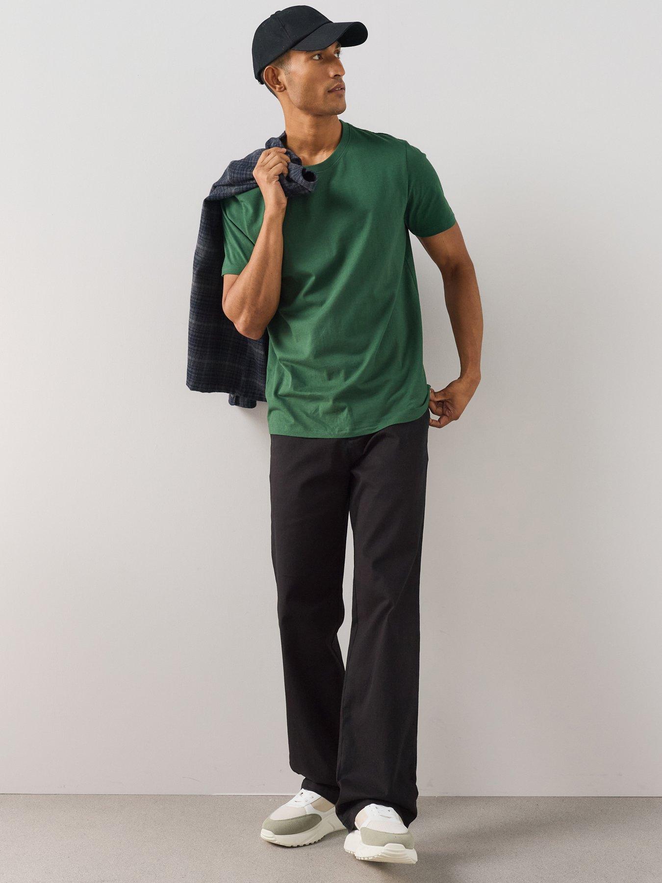 The Very Collection Loose Fit Cotton Rich Chino Trousers With Stretch - Black