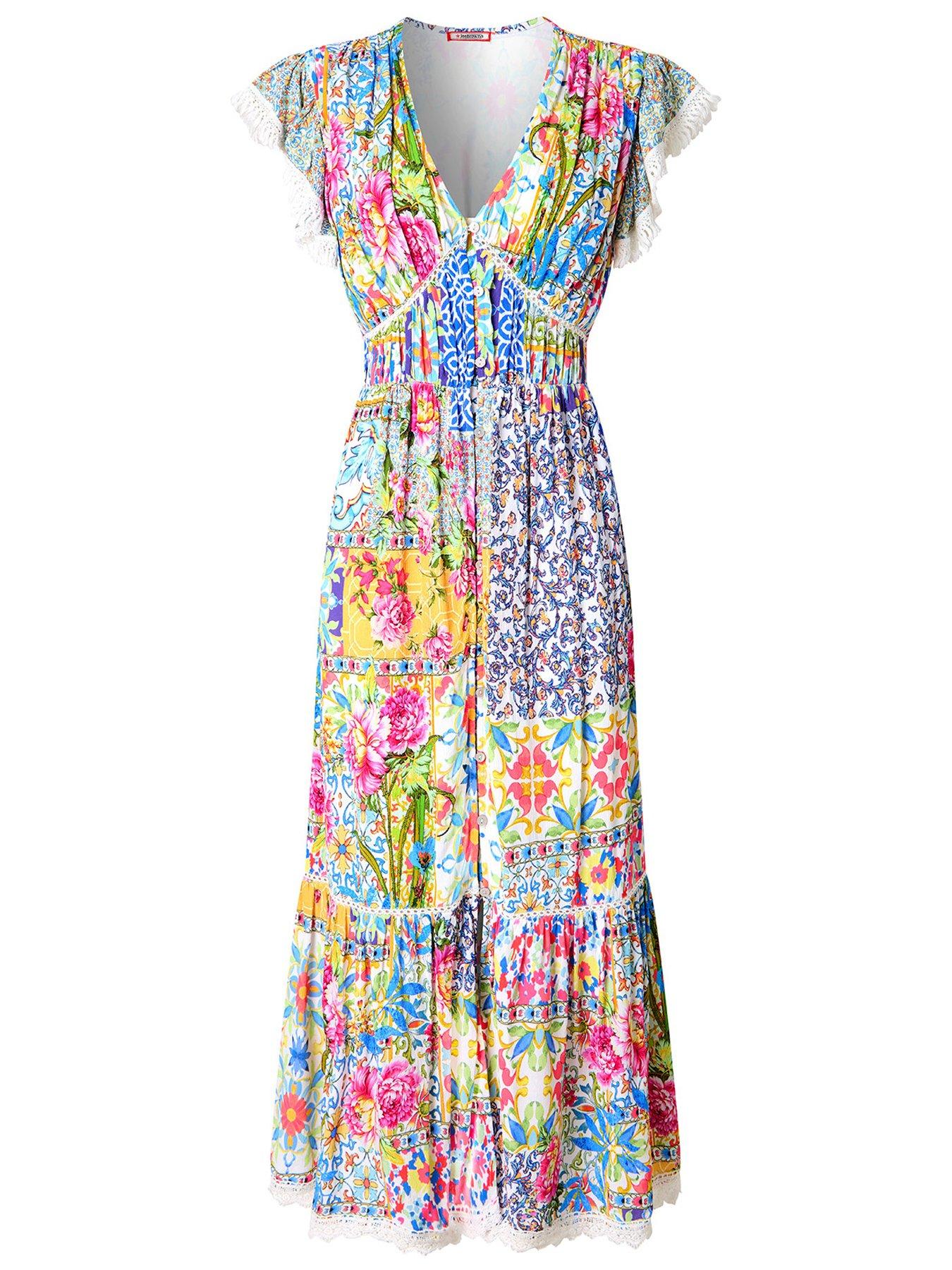  image of joe-browns-carnival-days-printed-dress-multi