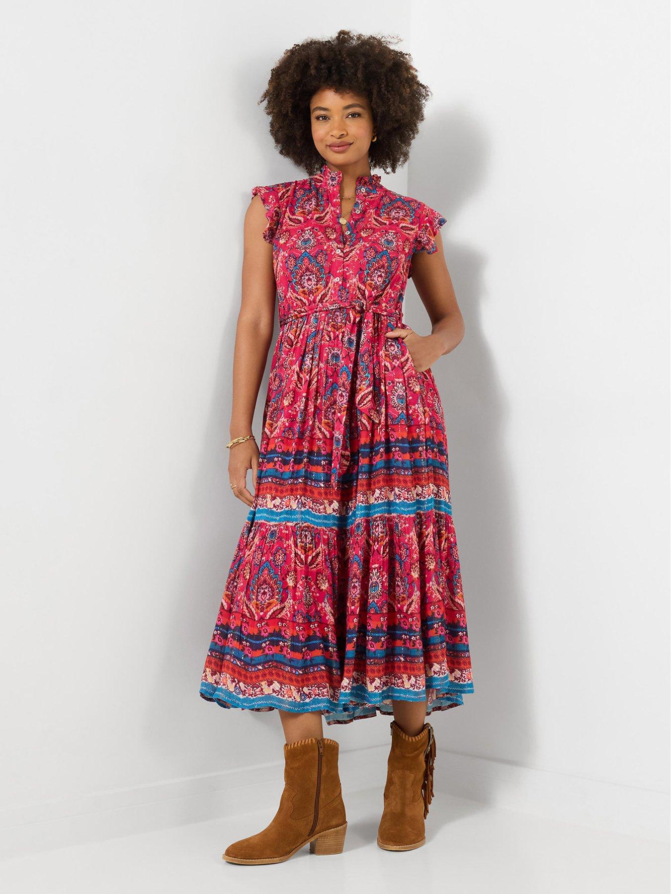 Joe Browns California Sunsets Maxi Dress - Red