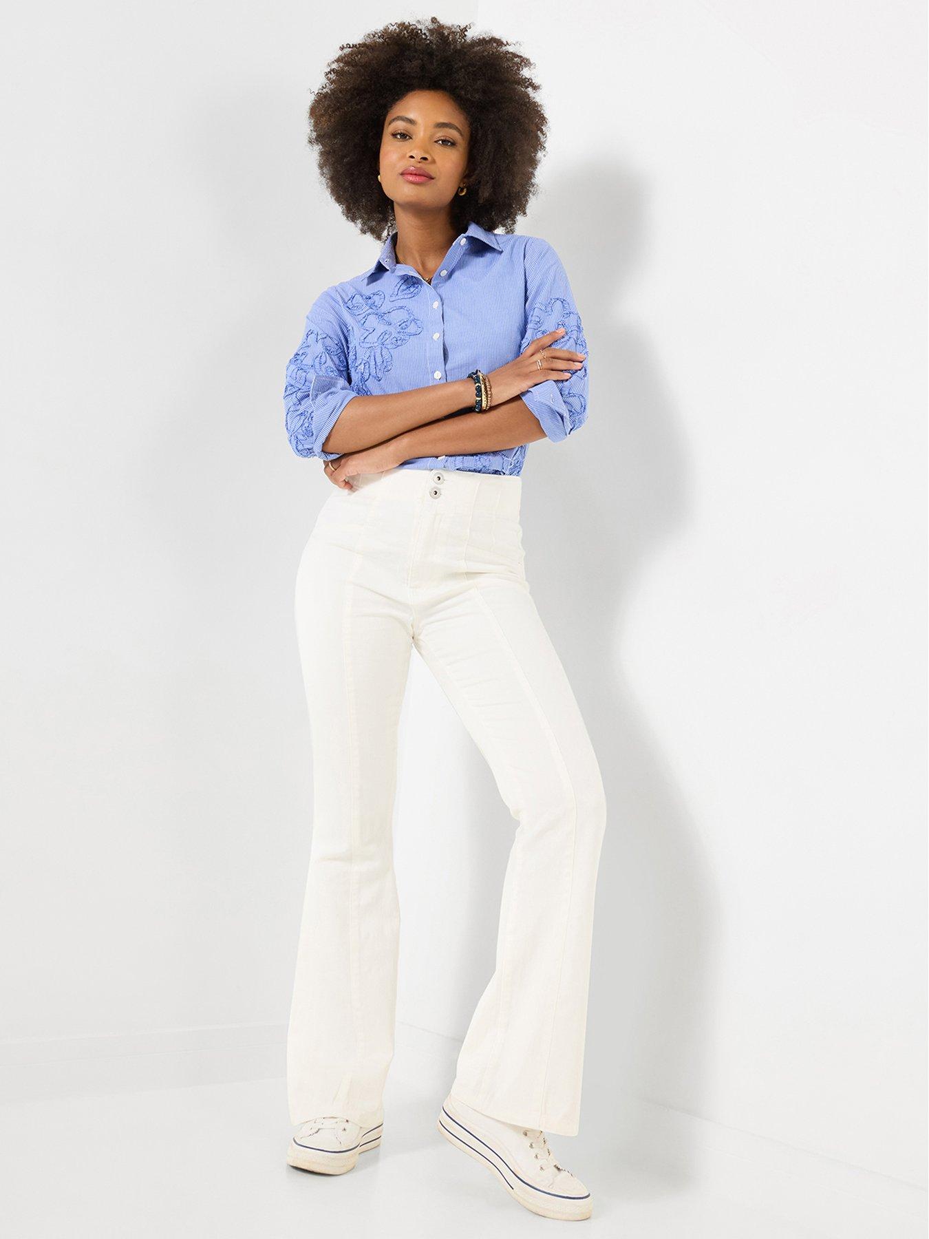 Joe Browns Mia Kick Flare Jeans - White