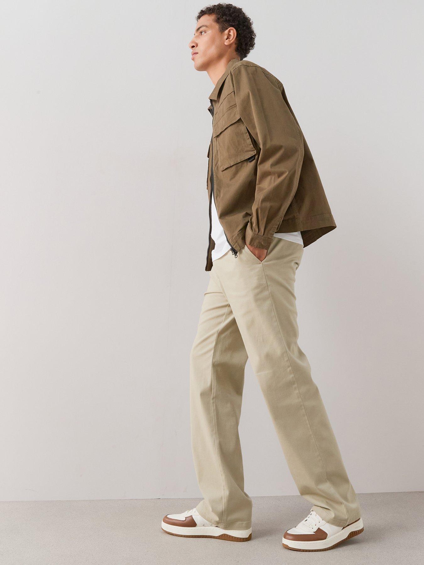 The Very Collection Loose Fit Cotton Rich Chino Trousers With Stretch - Stone