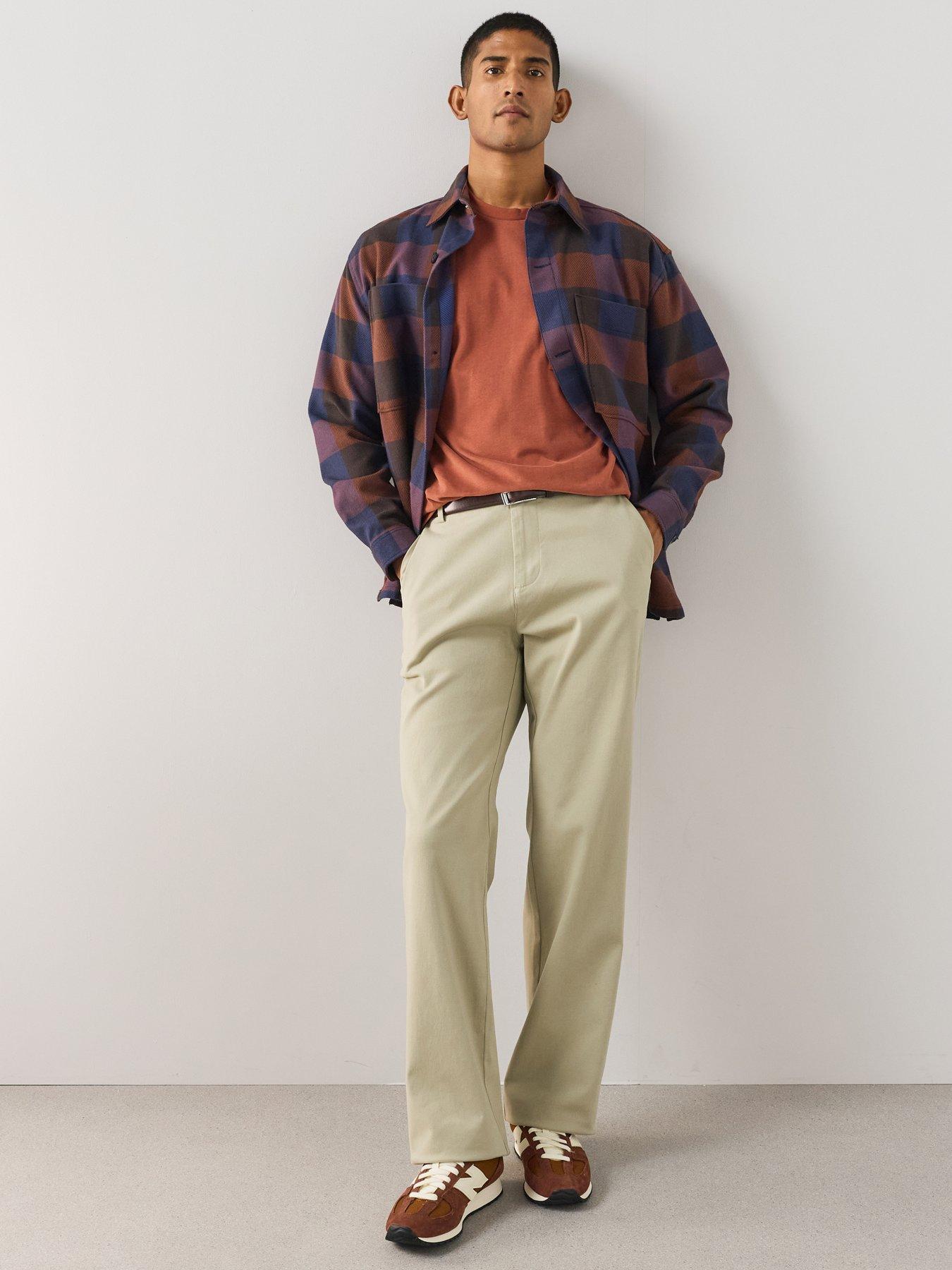The Very Collection Loose Fit Cotton Rich Chino Trousers With Stretch - Stone