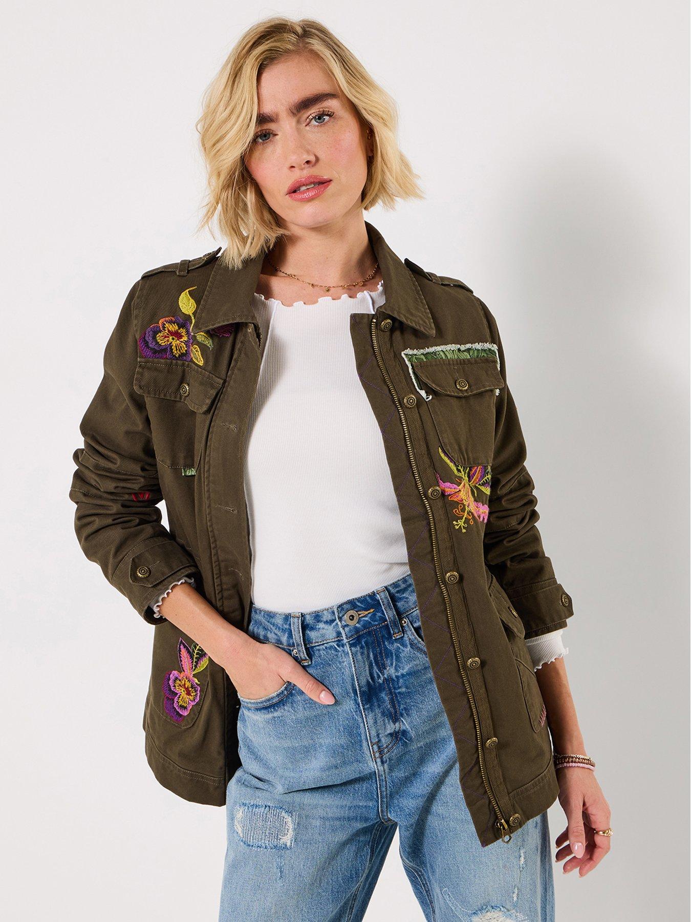 Image 1 of 7 of Joe Browns Enchanting Embroidered Casual Jacket - Green