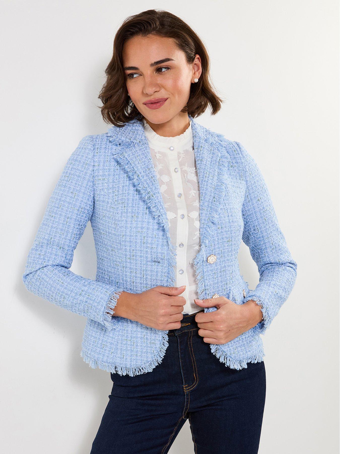  image of joe-browns-lets-do-lunch-boucle-jacket-blue