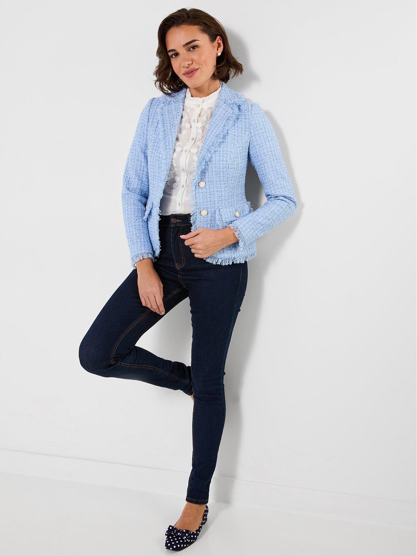  image of joe-browns-lets-do-lunch-boucle-jacket-blue