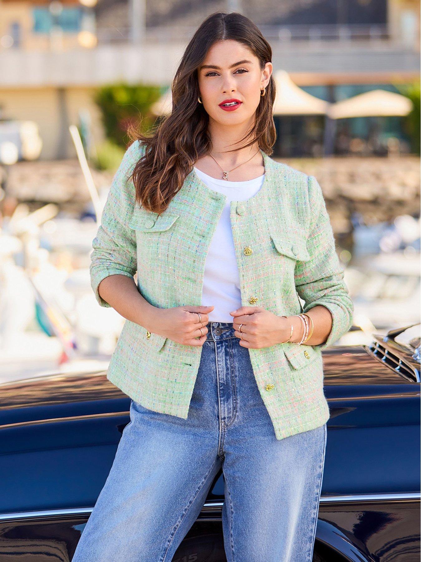 Joe Browns Must Have Boucle Jacket - Green