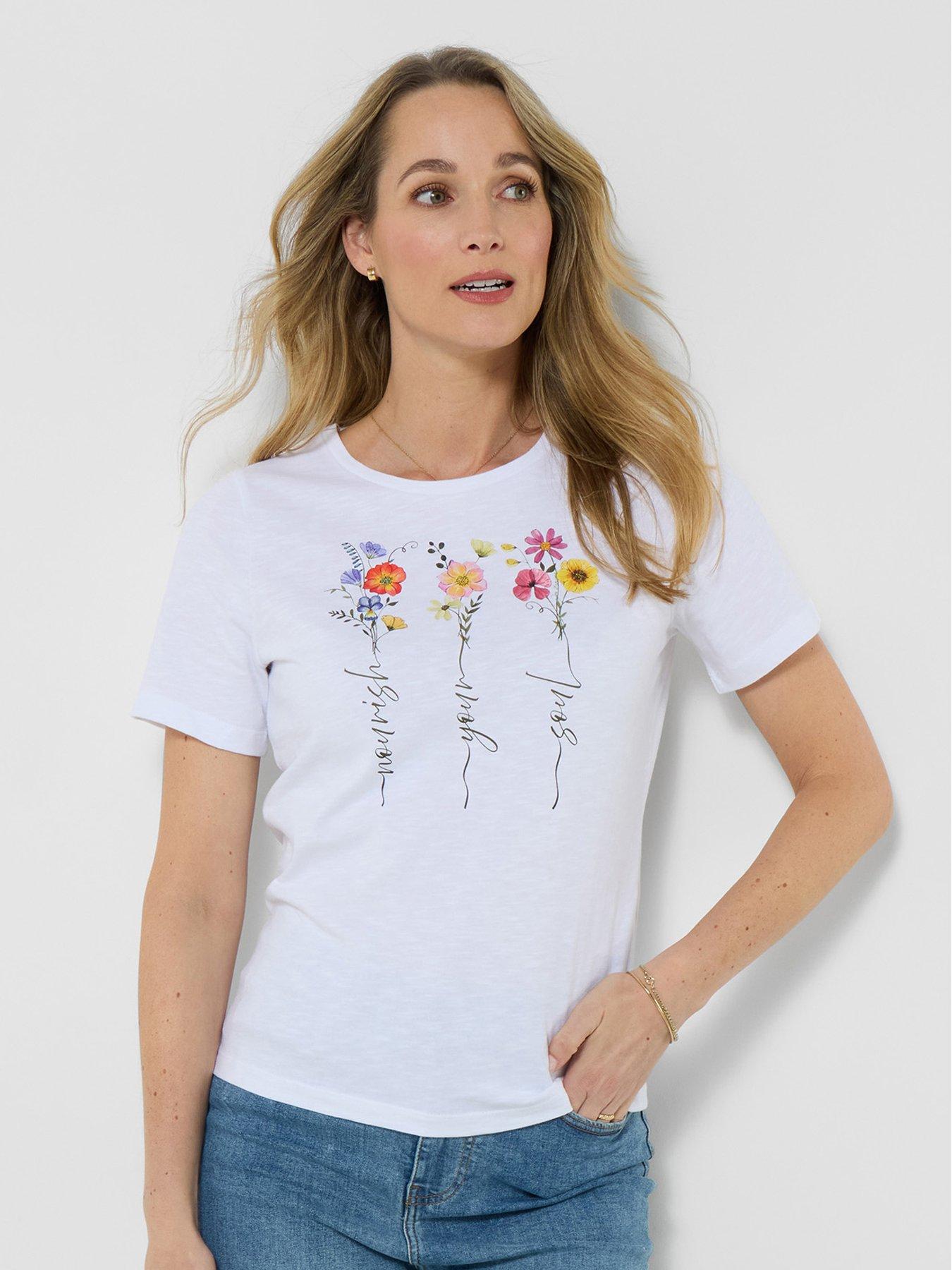 Joe Browns Nourish Your Soul Graphic T-Shirt - White