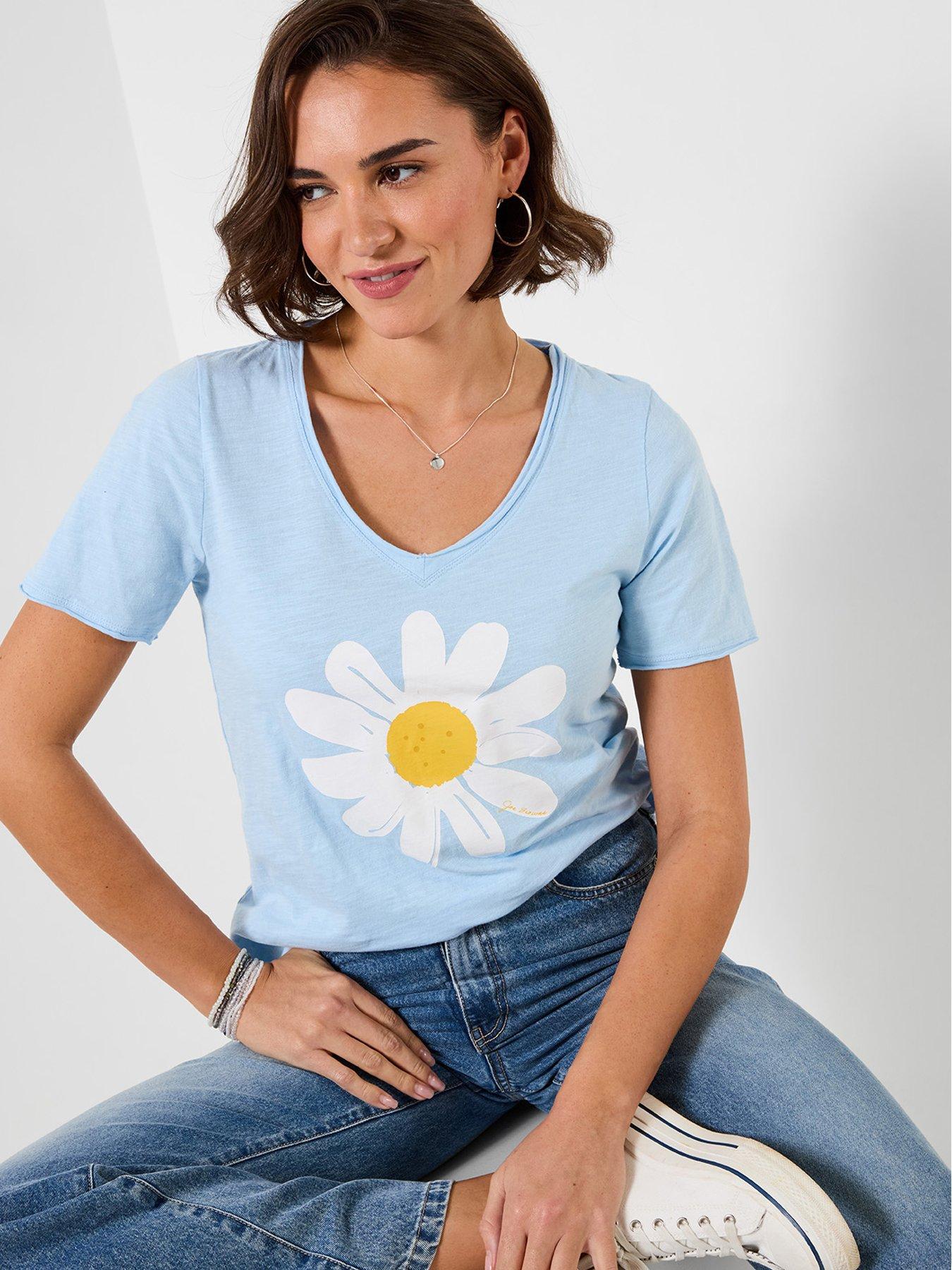 Joe Browns Delightful Daisy Graphic T-Shirt - Blue