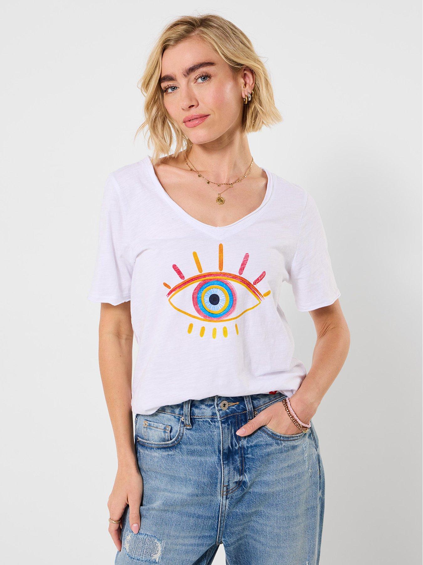 Joe Browns All Eyes On Me Graphic T-Shirt - White