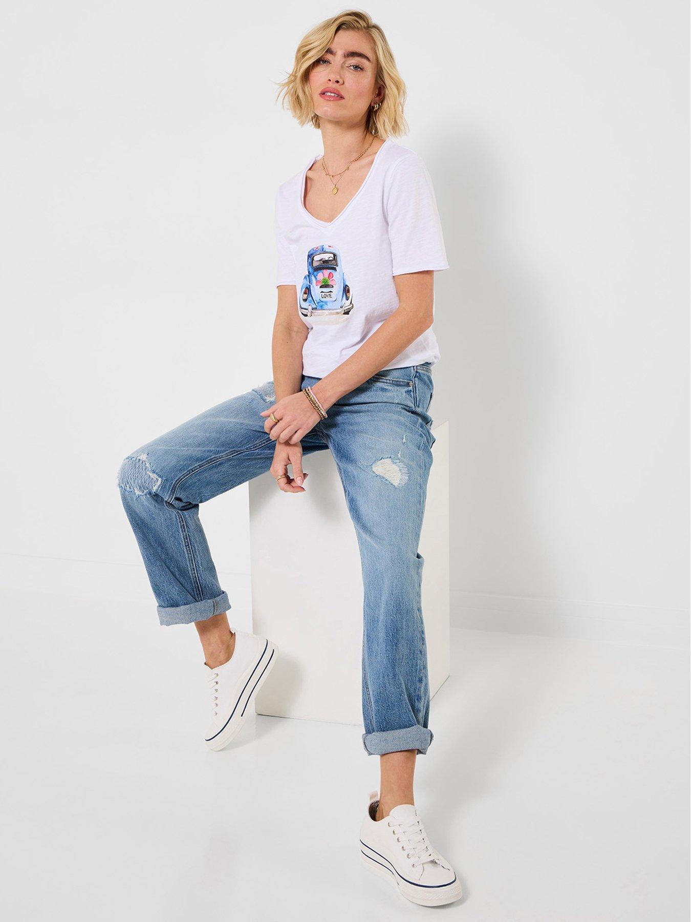 Joe Browns Sunshine Cruising Graphic T-Shirt - White