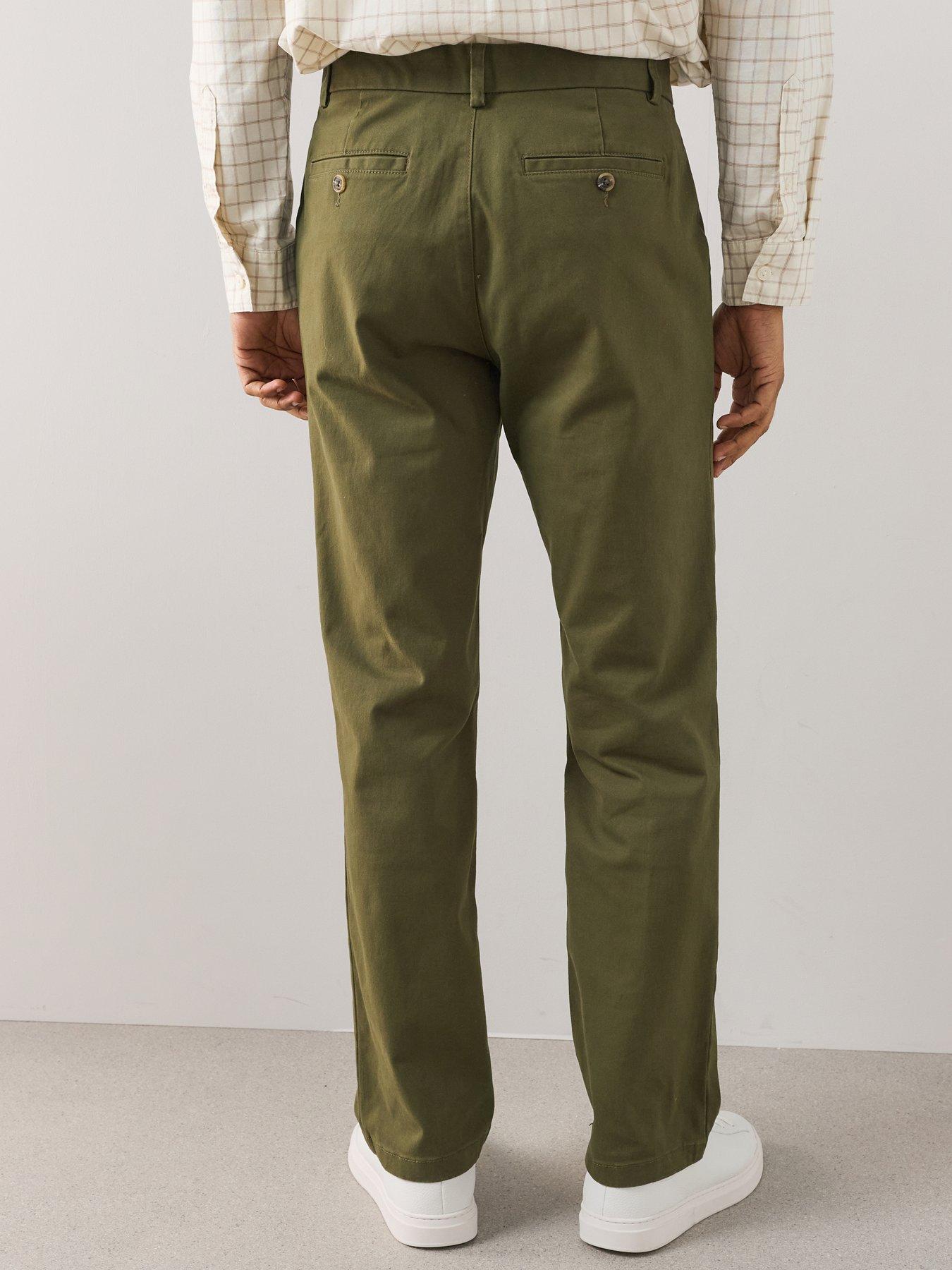Image 2 of 7 of The Very Collection Straight Stretch Cotton Rich Chino Trousers - Khaki