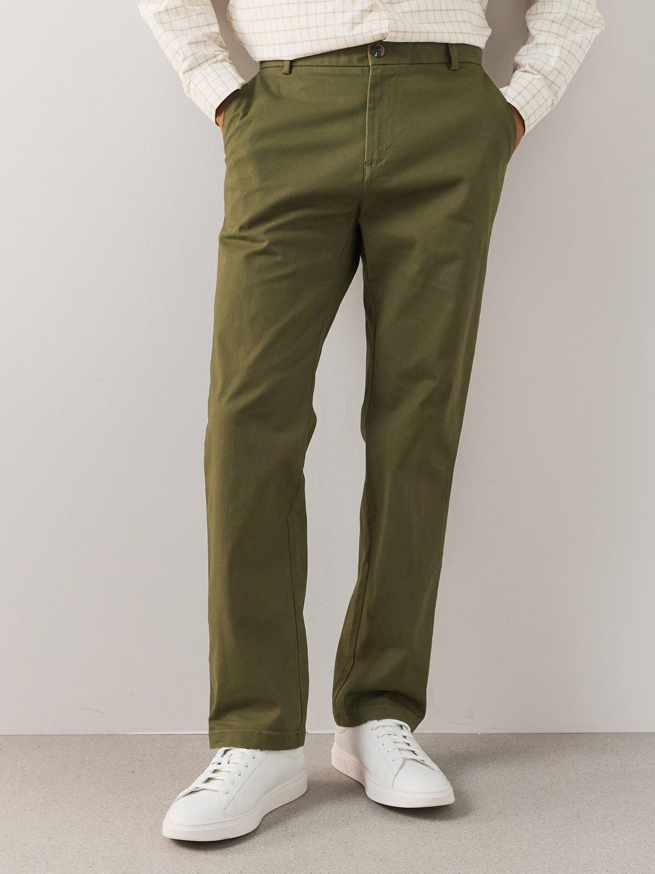 Image 4 of 7 of The Very Collection Straight Stretch Cotton Rich Chino Trousers - Khaki