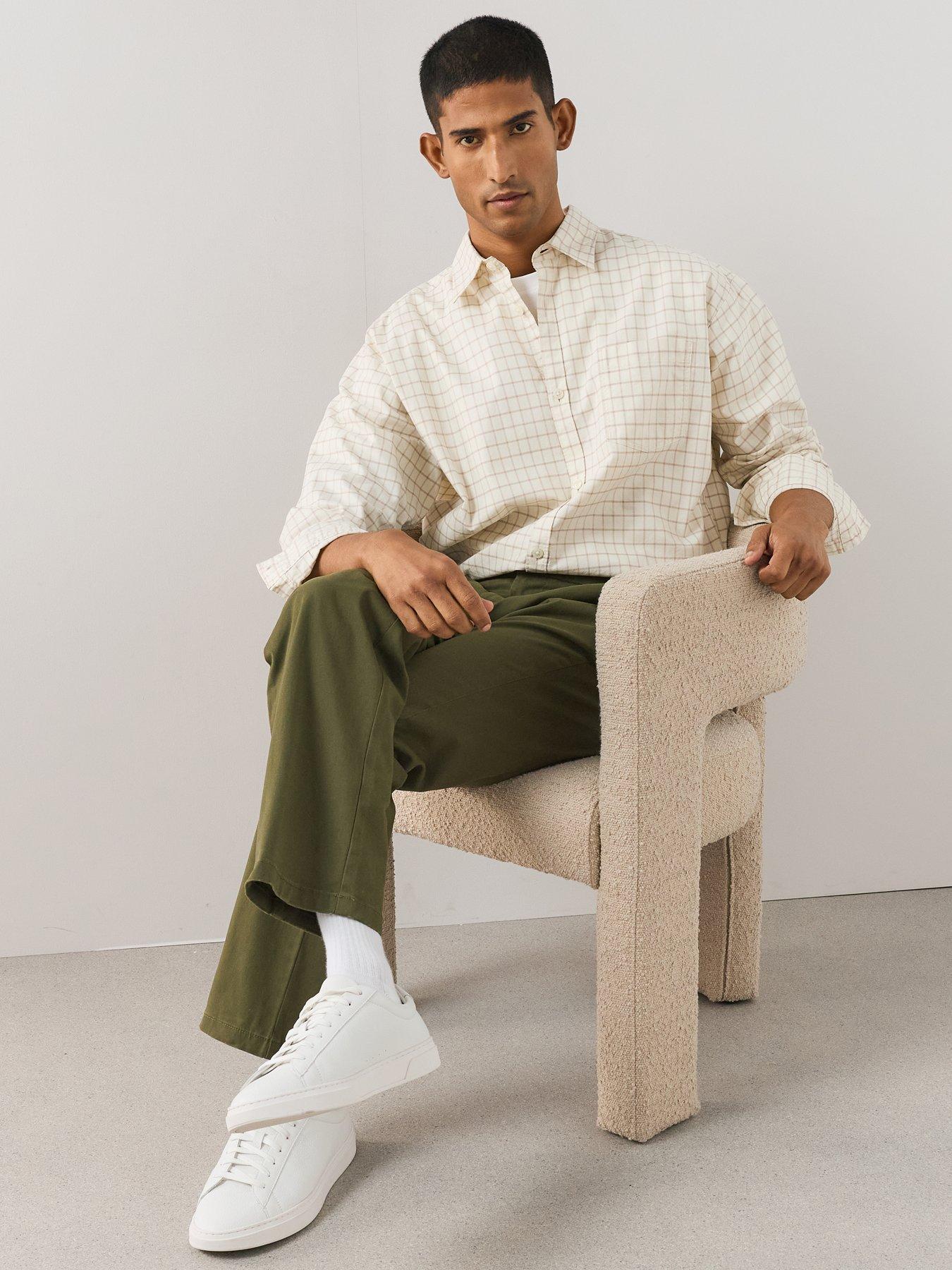 Image 5 of 7 of The Very Collection Straight Stretch Cotton Rich Chino Trousers - Khaki