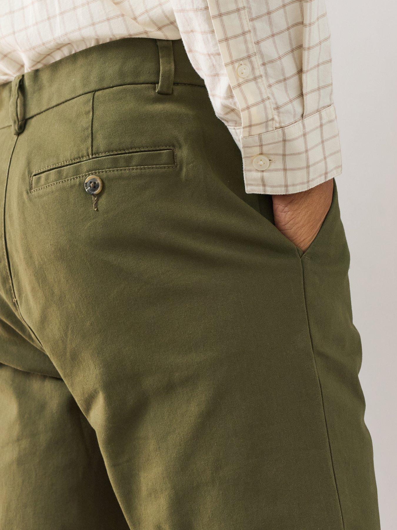 Image 6 of 7 of The Very Collection Straight Stretch Cotton Rich Chino Trousers - Khaki