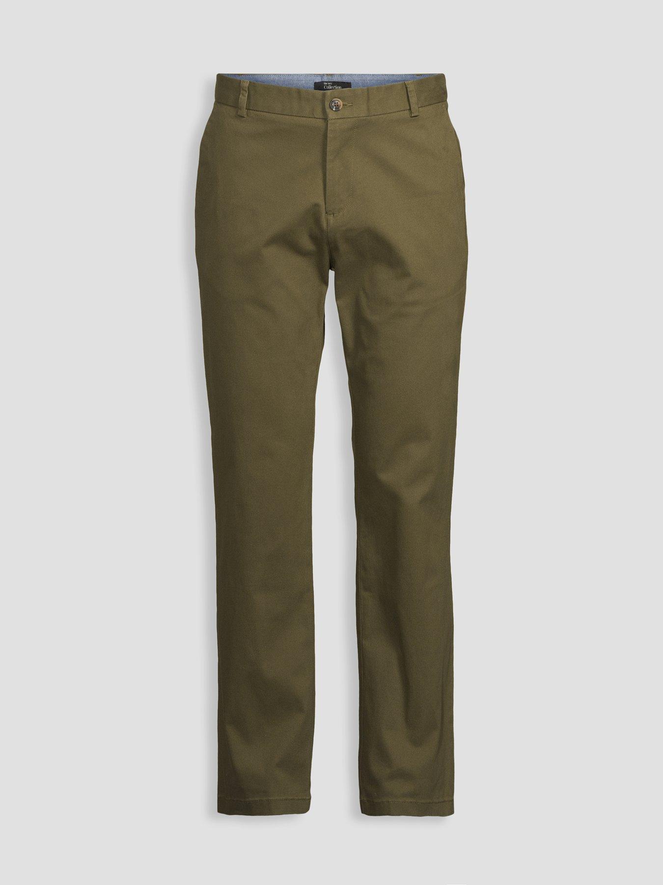 Image 7 of 7 of The Very Collection Straight Stretch Cotton Rich Chino Trousers - Khaki