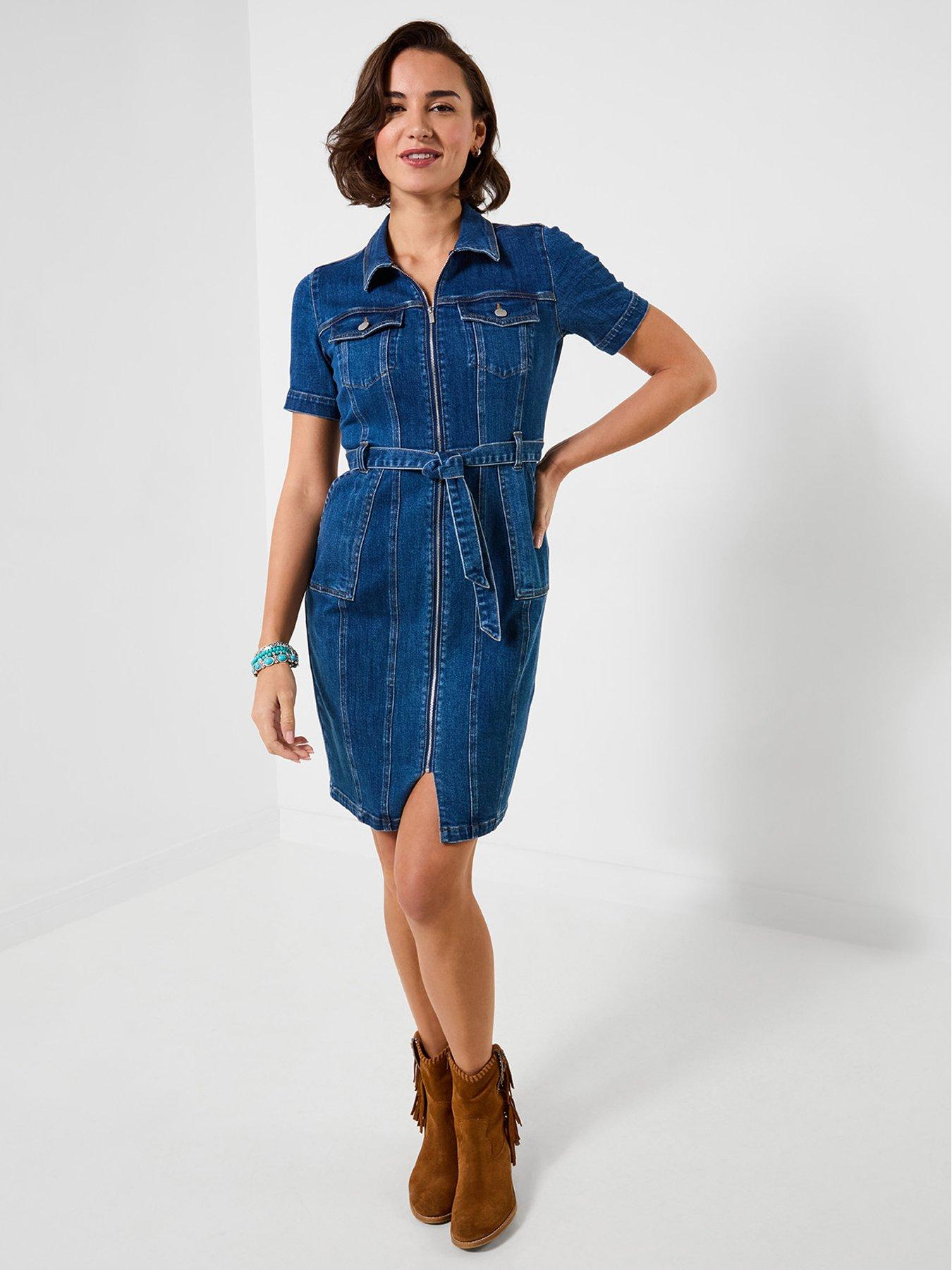 Joe Browns Miley Stretch Denim Dress - Blue